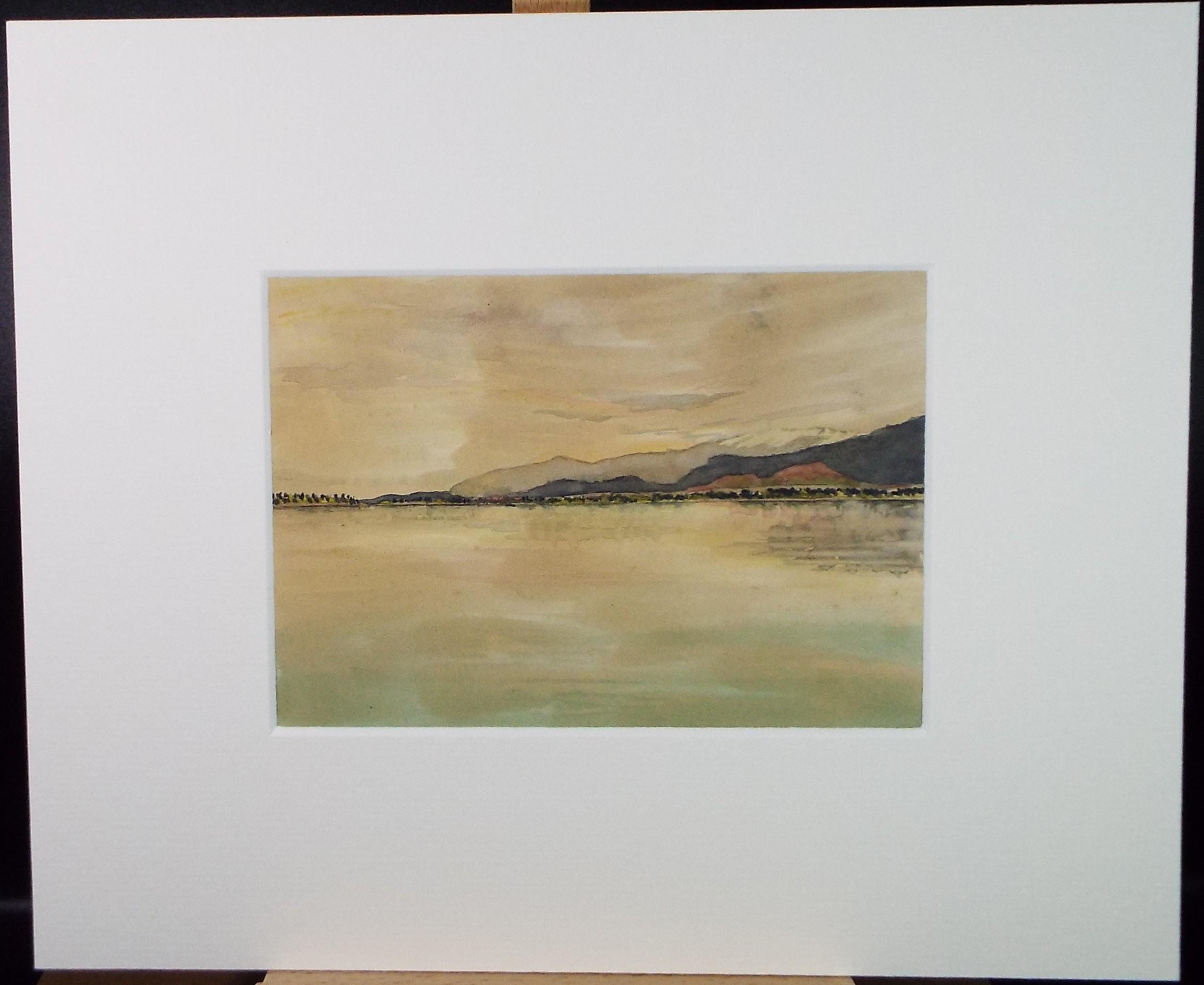 Original Watercolour, 'Sukham Sunset', Circa 1950's, Ivy T. Attwell (1895-1985)