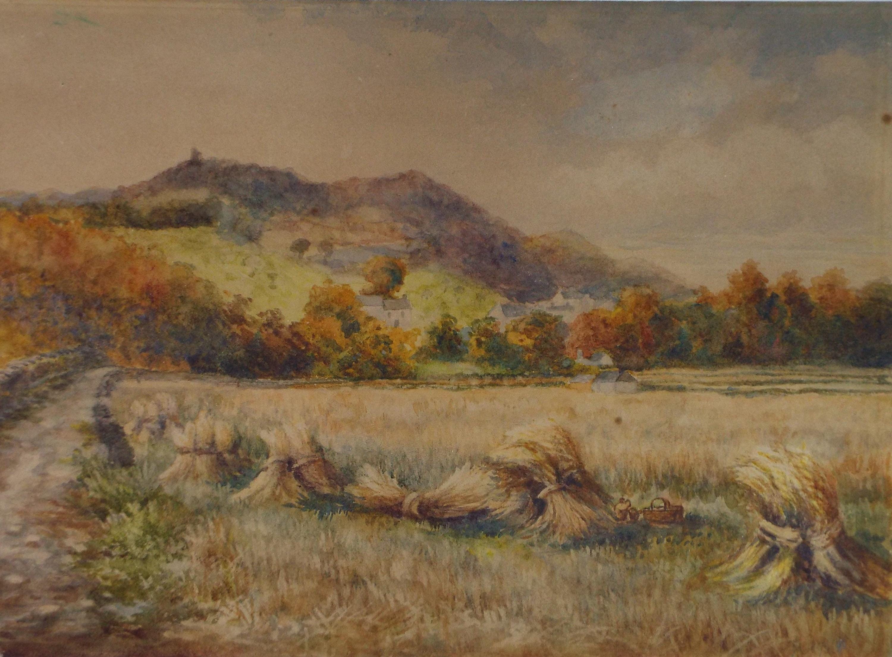 Original Watercolour on Paper, The Harvest', Circa 1890, Artist Unknown