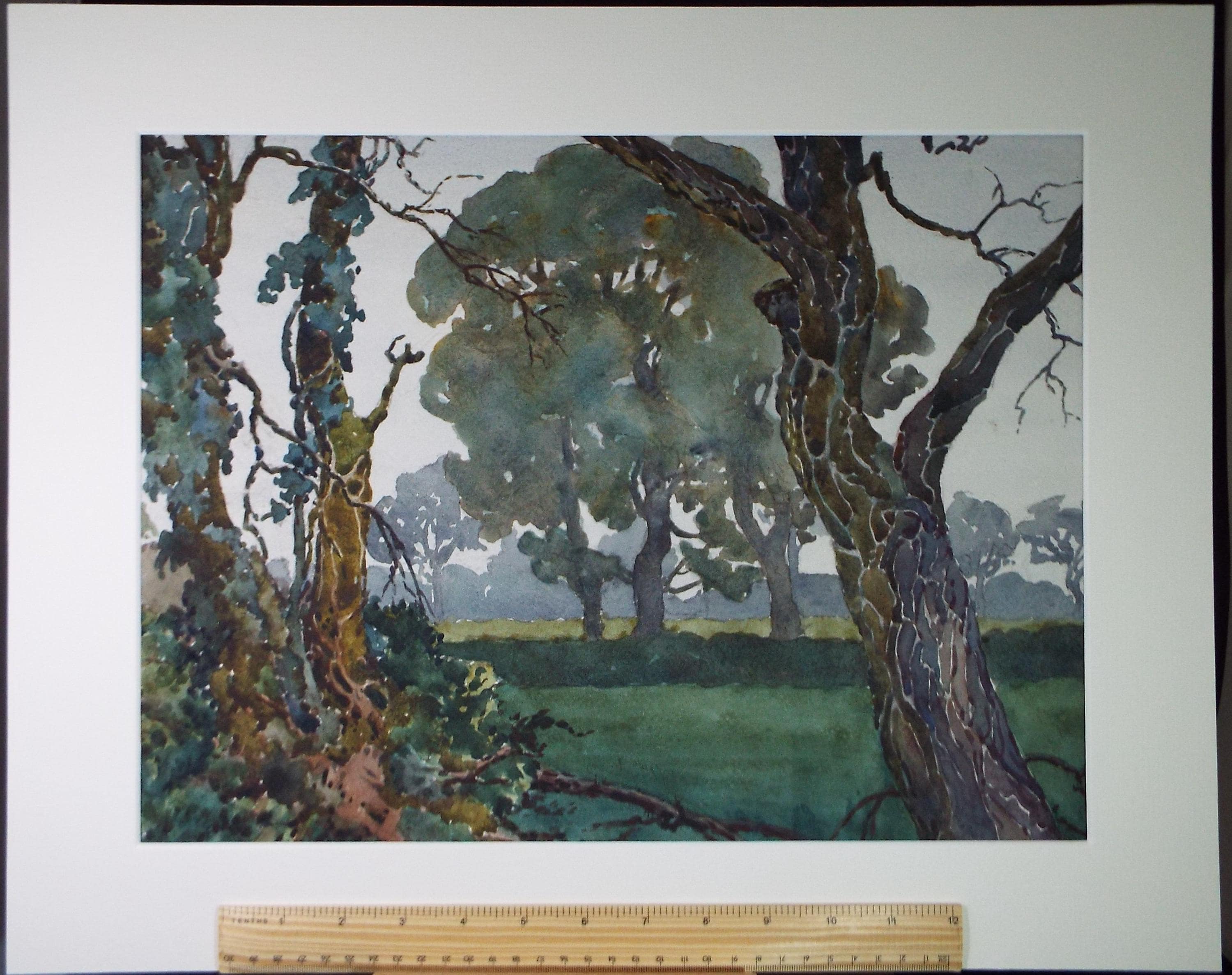 Original Watercolour, 'Woodland Scene', Henry Potter Stevens (1875-1965) Dated 1957
