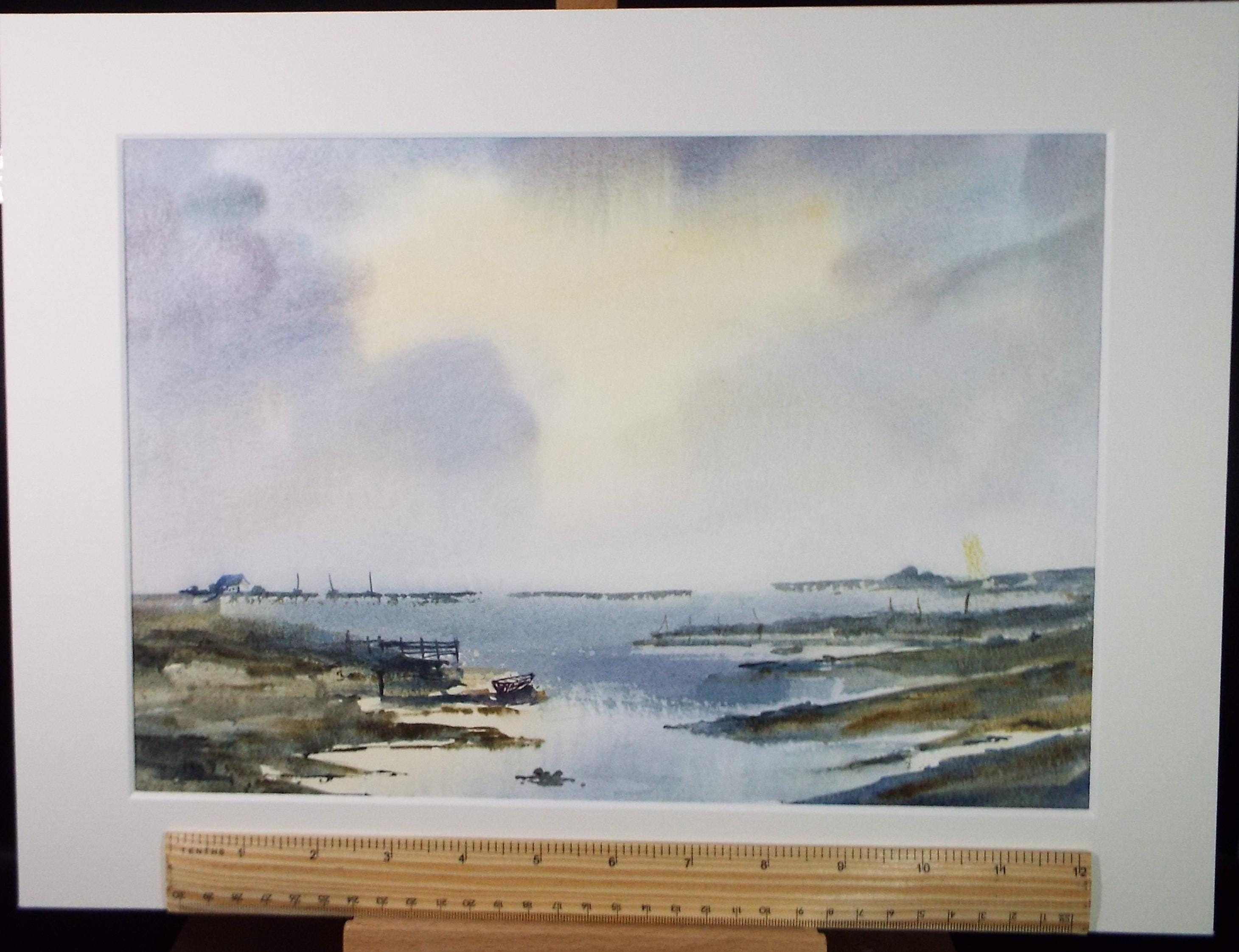 Original Watercolour, 'Flood Tide', Peter Grimer, Dated 2001