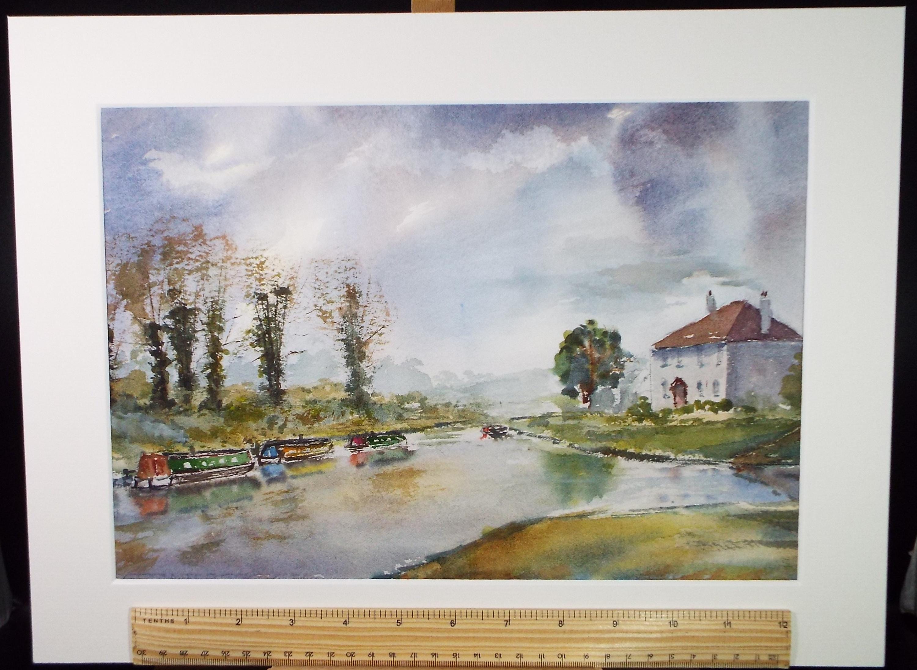 Original Watercolour, 'At Marsworth Lock'', Peter Grimer, Dated 2006