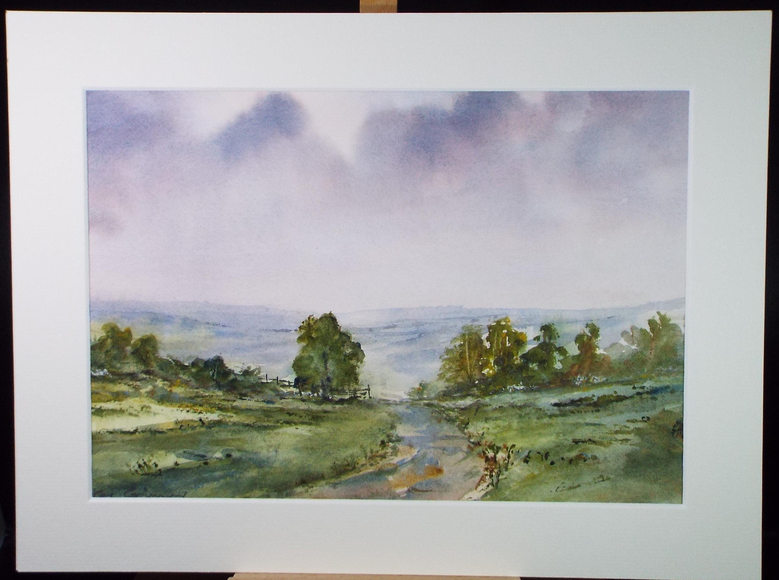 Original Watercolour, 'Lyinghoe Path', Peter Grimer, Dated 2003