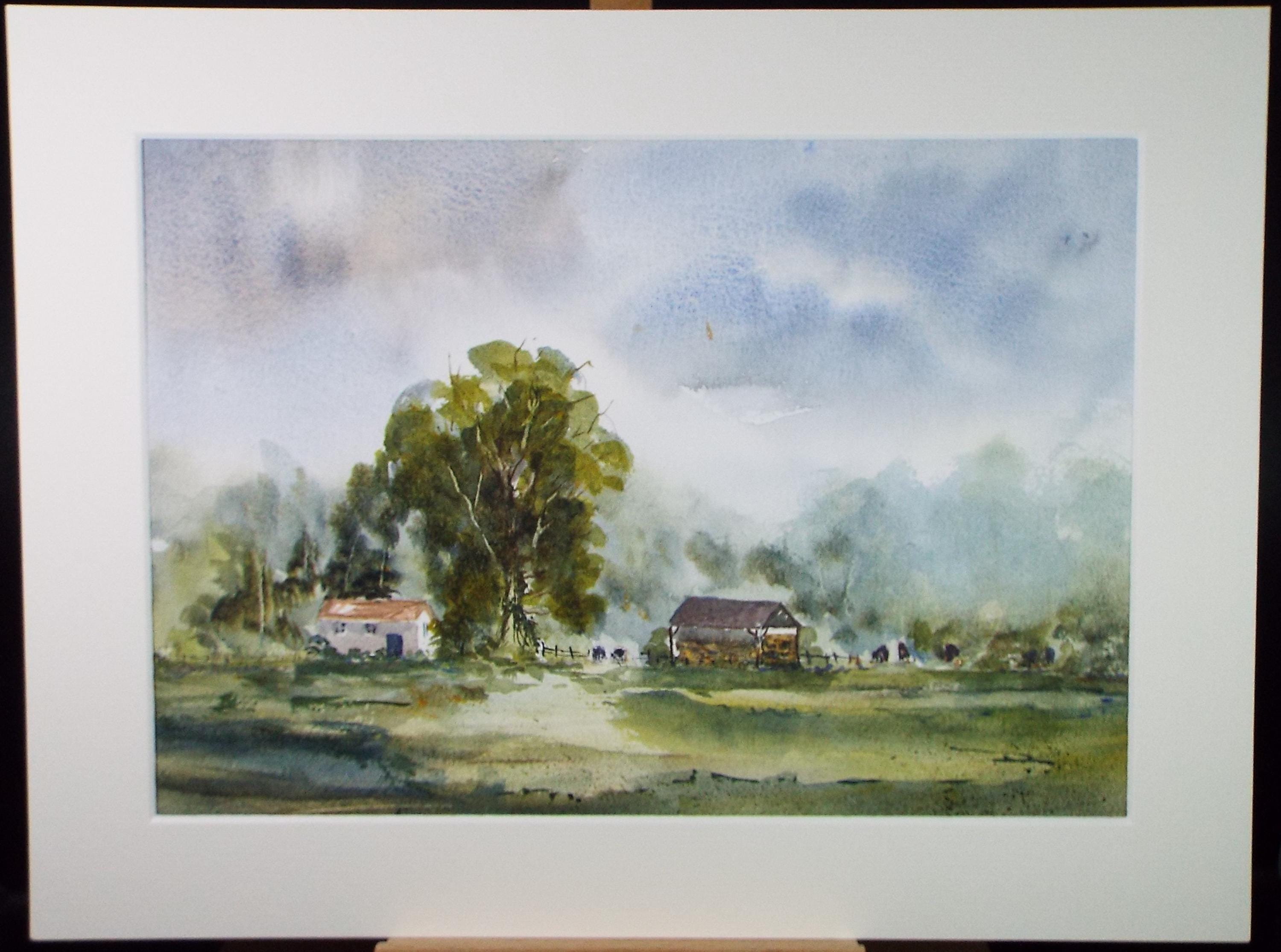 Original Watercolour, A Farmstead', Peter Grimer, Dated 2000