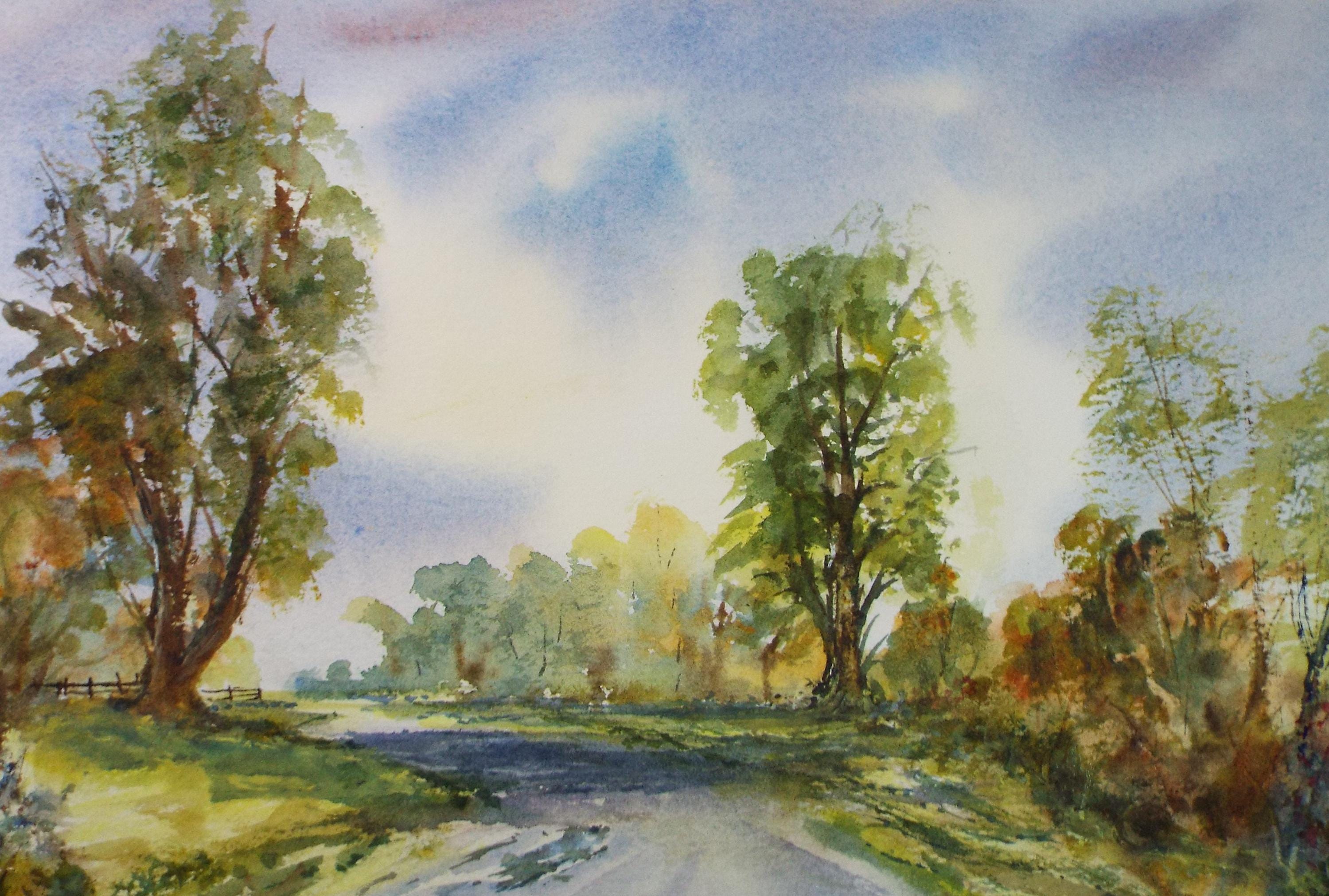 Original Watercolour, 'Spring', Peter Grimer, Dated 2005