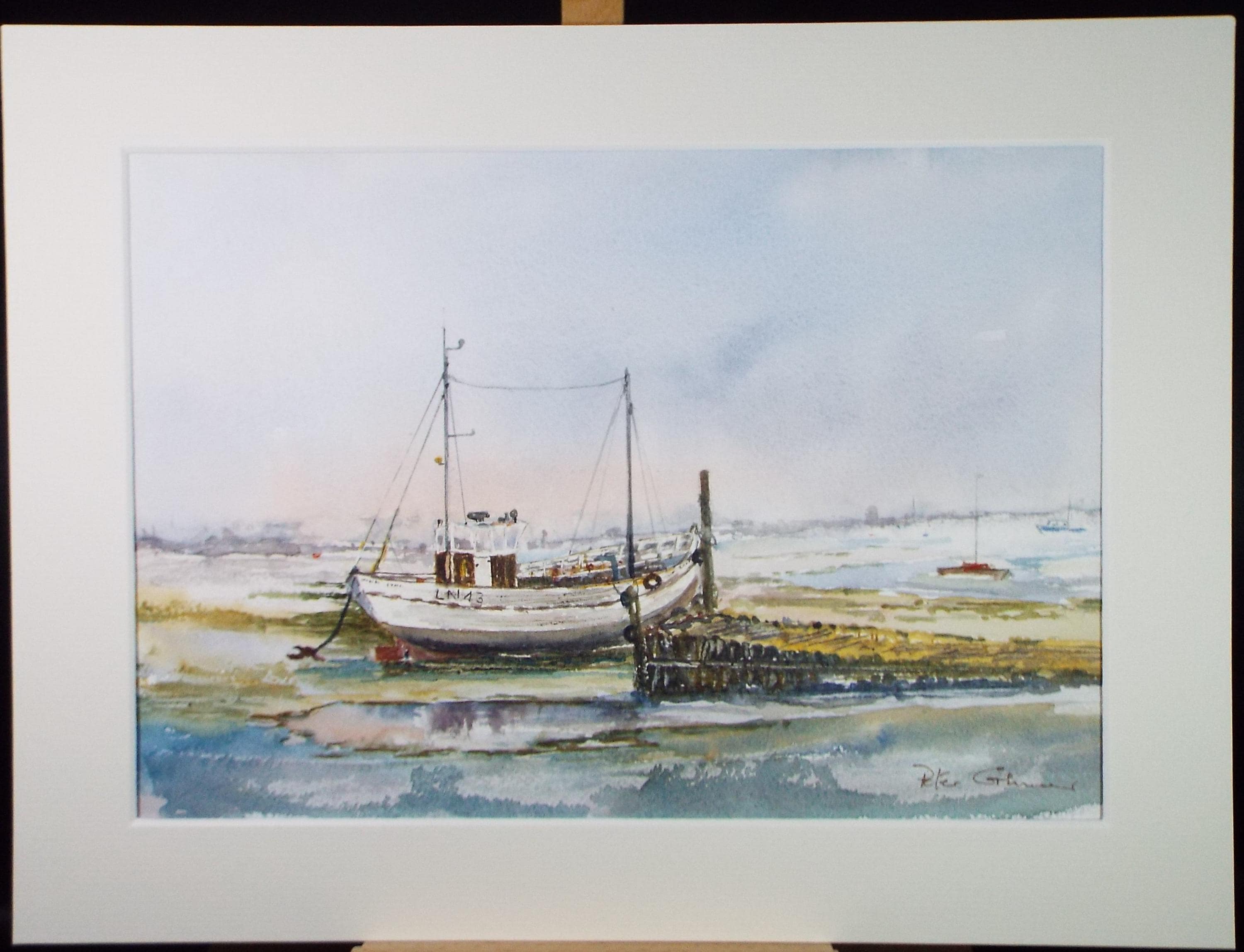 Original Watercolour, 'Fishing Boat', Peter Grimer, Dated 2000