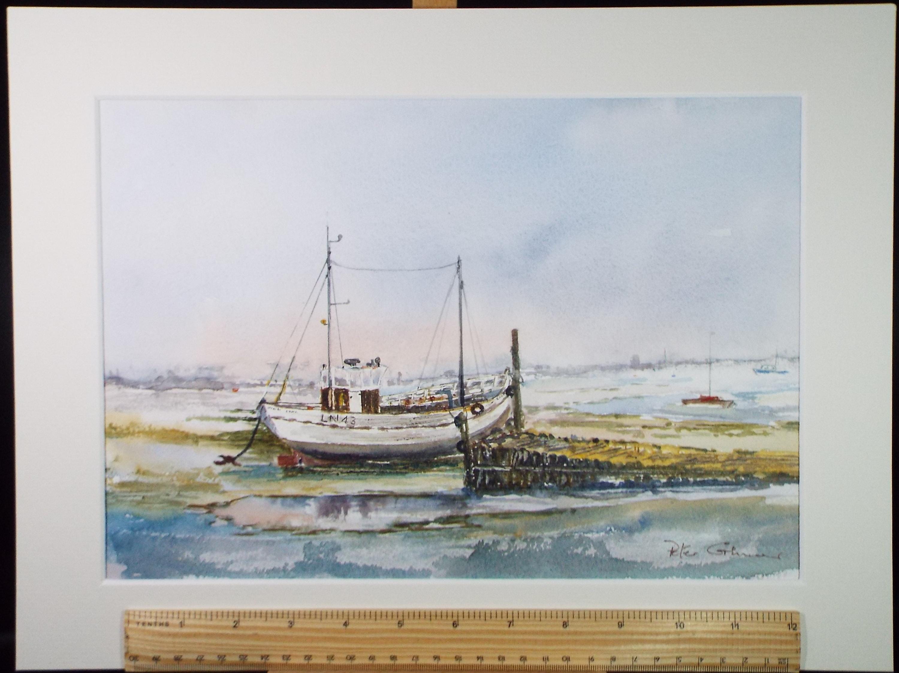 Original Watercolour, 'Fishing Boat', Peter Grimer, Dated 2000