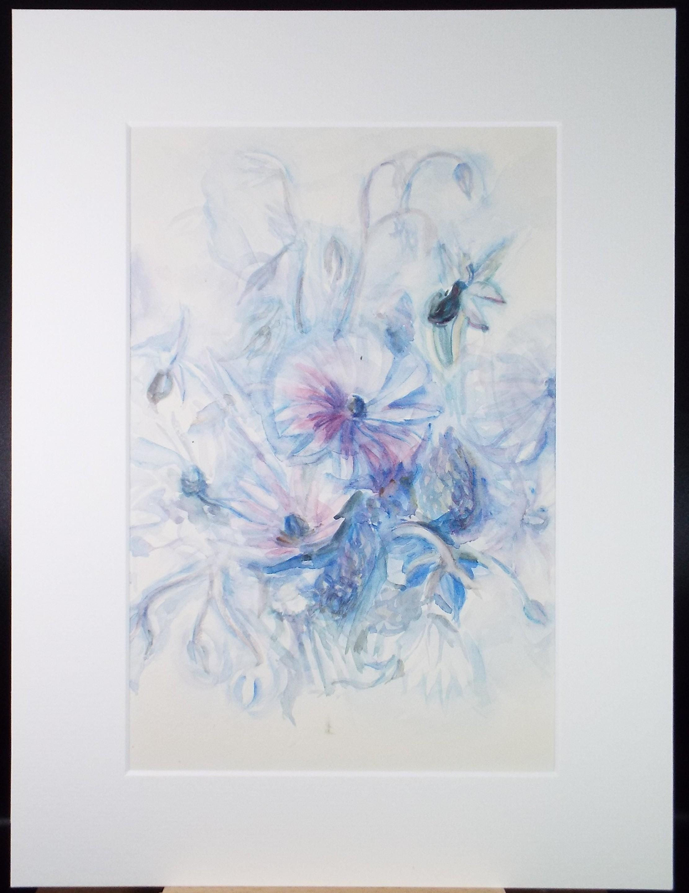 Original Watercolour, 'Still life of flowers', Dated 1971, Mildred Lockyer