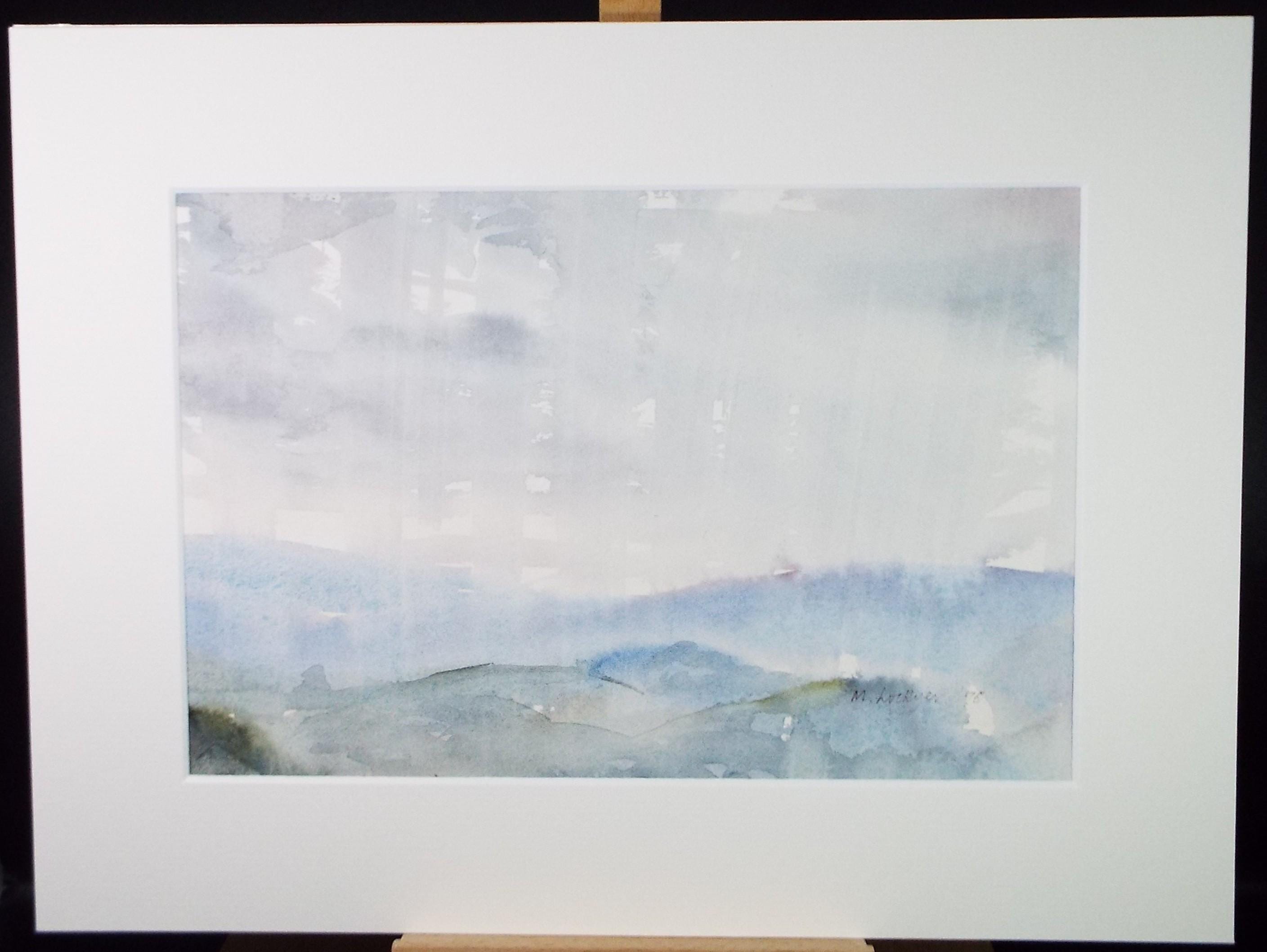 Original Watercolour on Paper, 'Rainy afternoon', Dated 1975, Mildred Lockyer