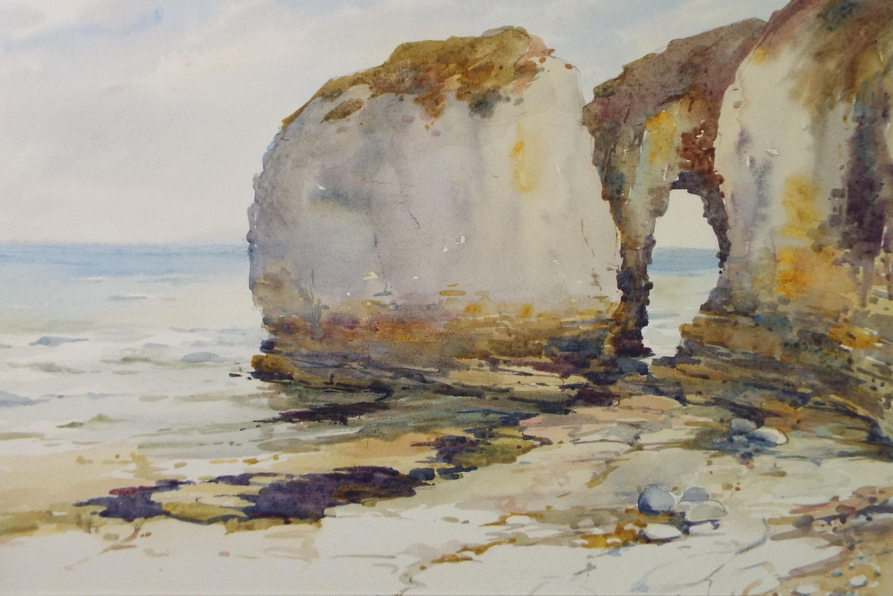 Original Watercolour, 'Sea Arch', Charles Edward Wanless (c1875-1938), circa 1920's