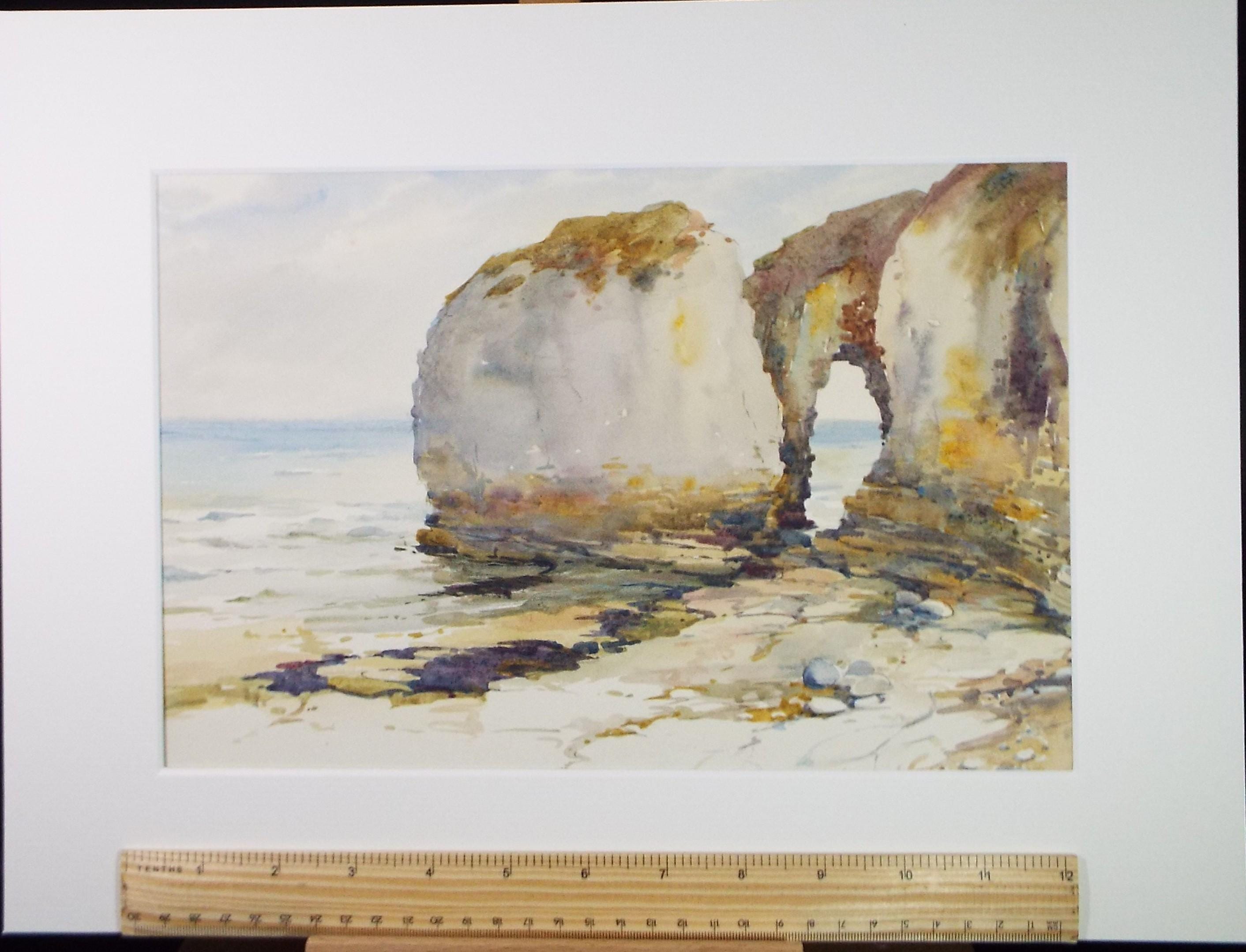 Original Watercolour, 'Sea Arch', Charles Edward Wanless (c1875-1938), circa 1920's