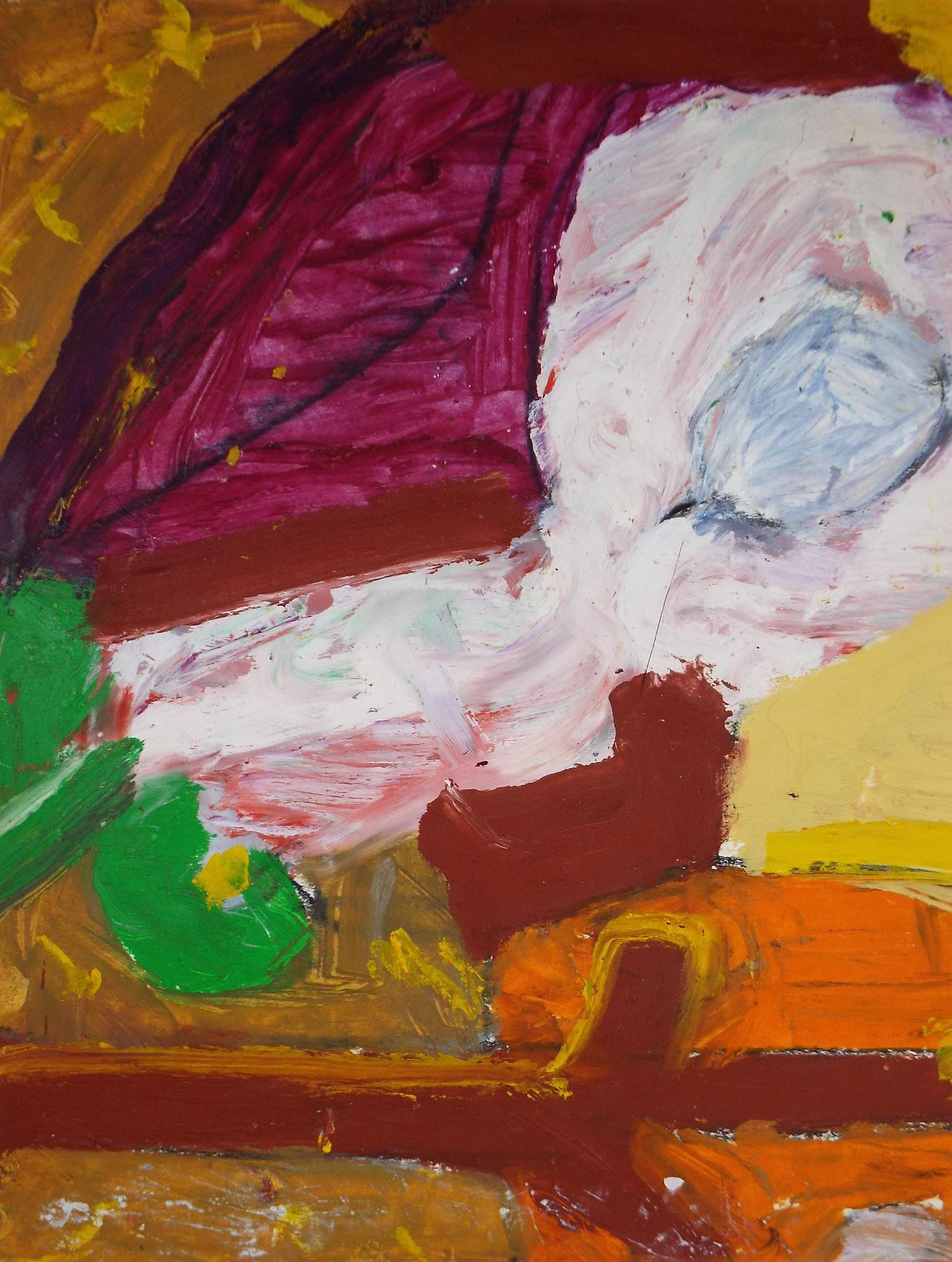 Original Watercolour & Gouache, 'Abstract in Colours',Circa 2000, Judy Lusted