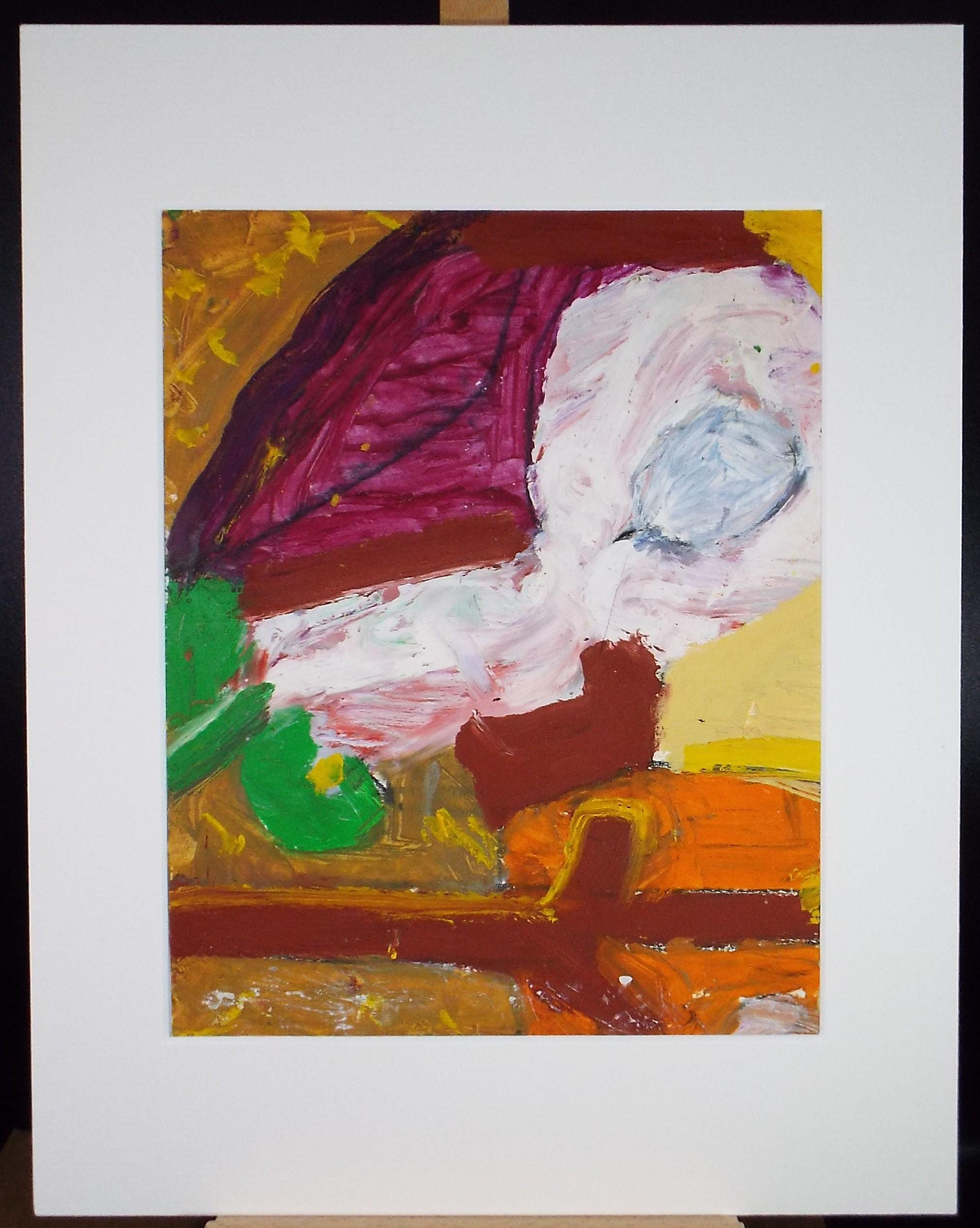 Original Watercolour & Gouache, 'Abstract in Colours',Circa 2000, Judy Lusted