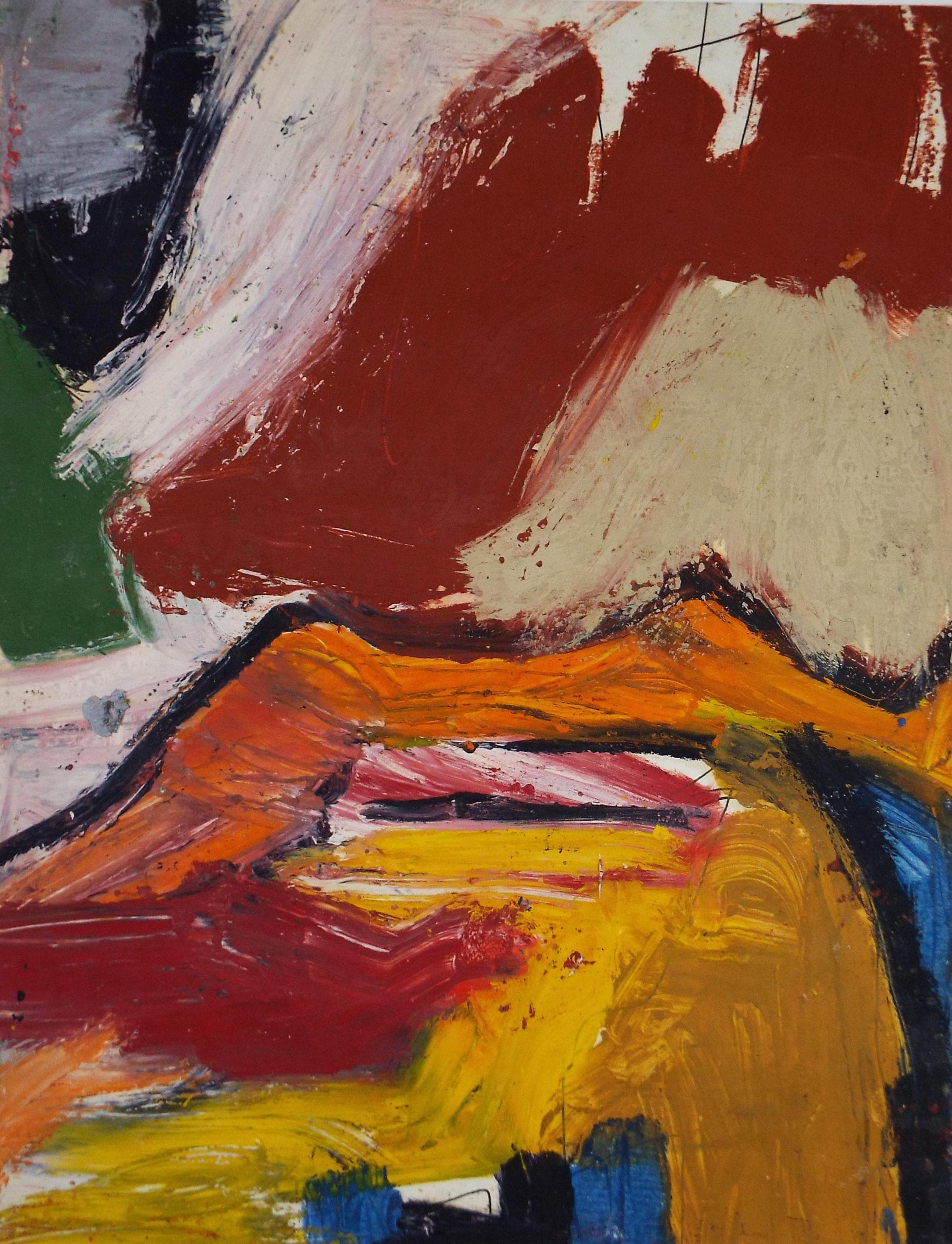 Original Watercolour & Gouache, 'Abstract in Colours',Circa 2000, Judy Lusted