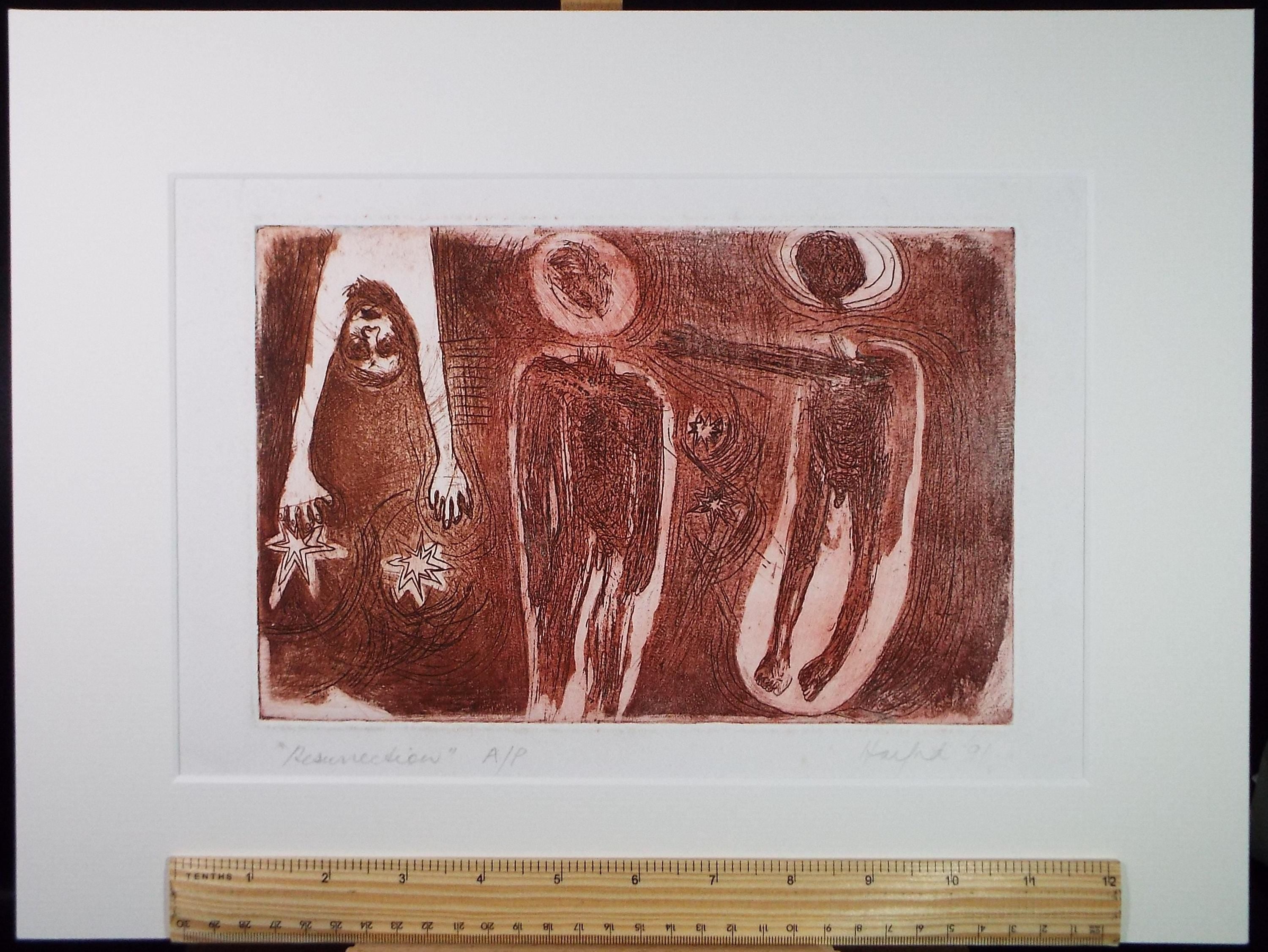 Limited Edition Etching 'Resurrection', Diz Harford, signed and numbered