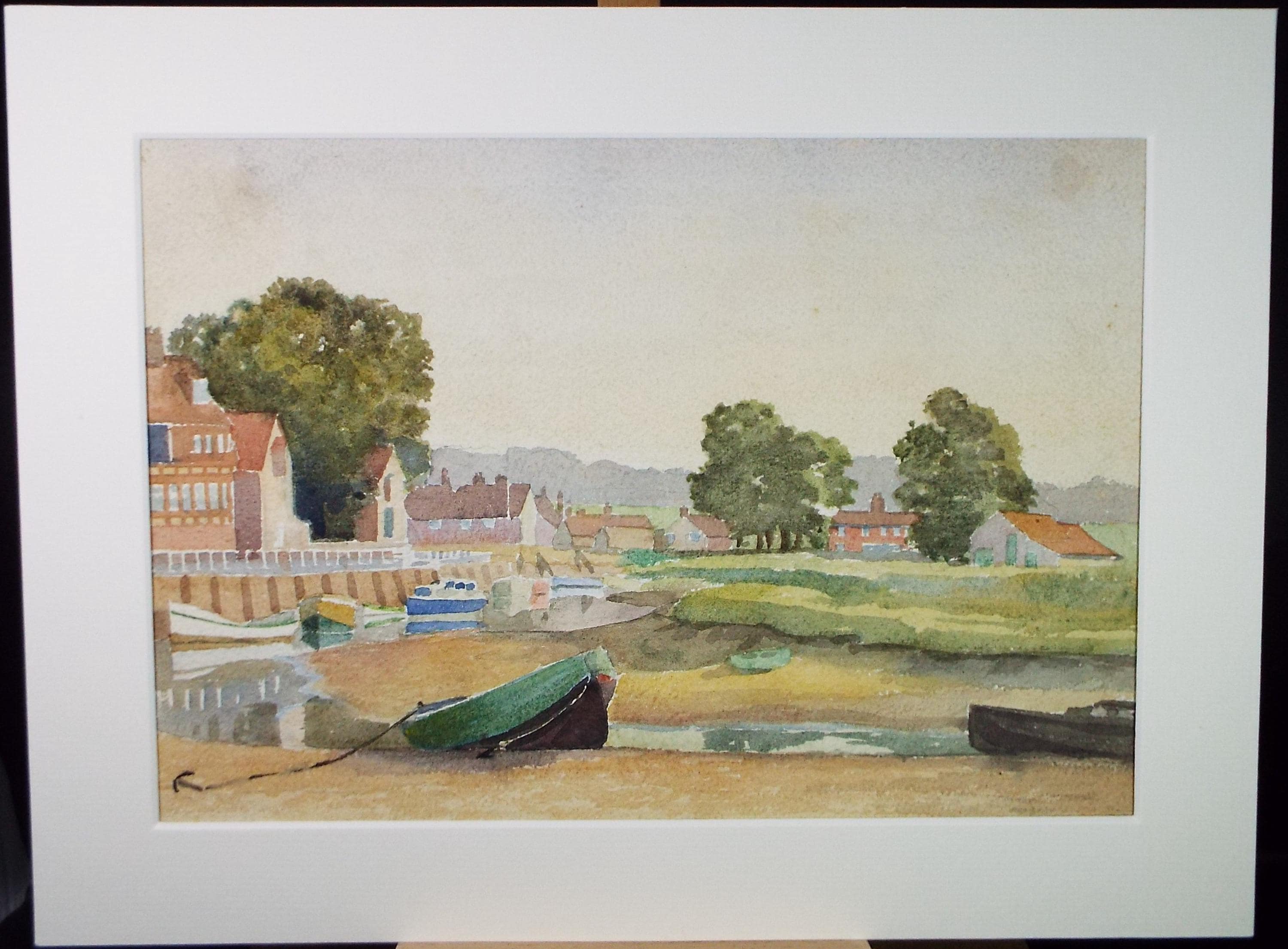 Original Watercolour, 'Fishing Harbour', Richard A Siddal, circa 1950's