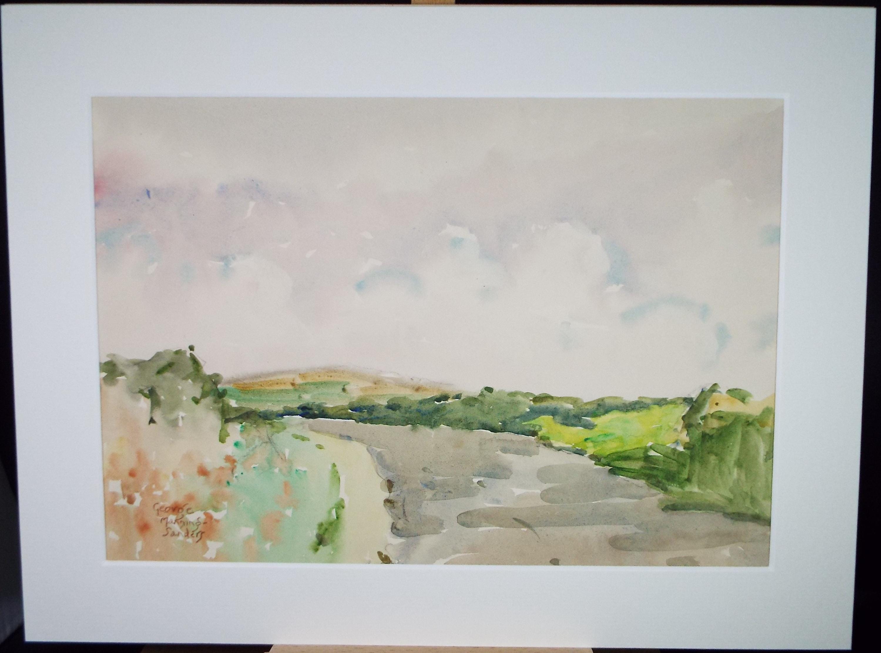 Original Watercolour, 'Cornish Landscape View', Circa 1950's , George Manning-Sanders (1881-1953)