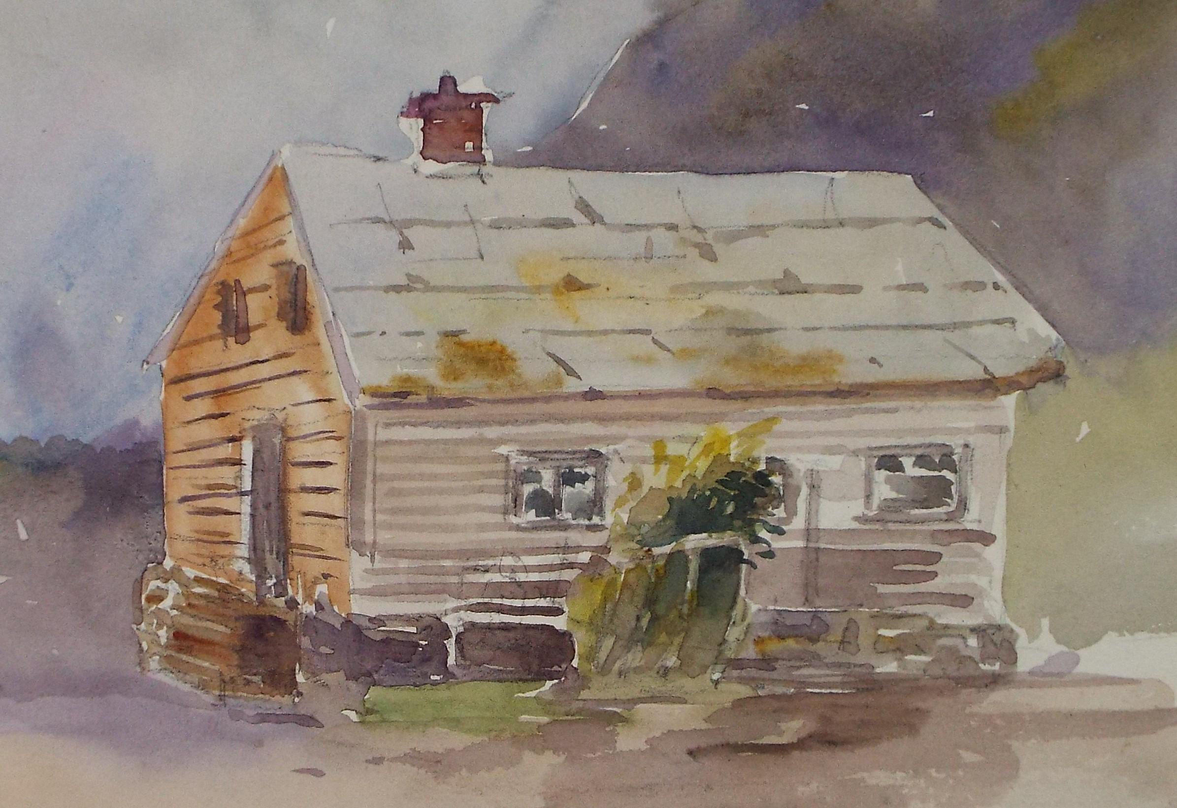 Original Watercolour,'The Homestead', Late 19th Century, unknown artist