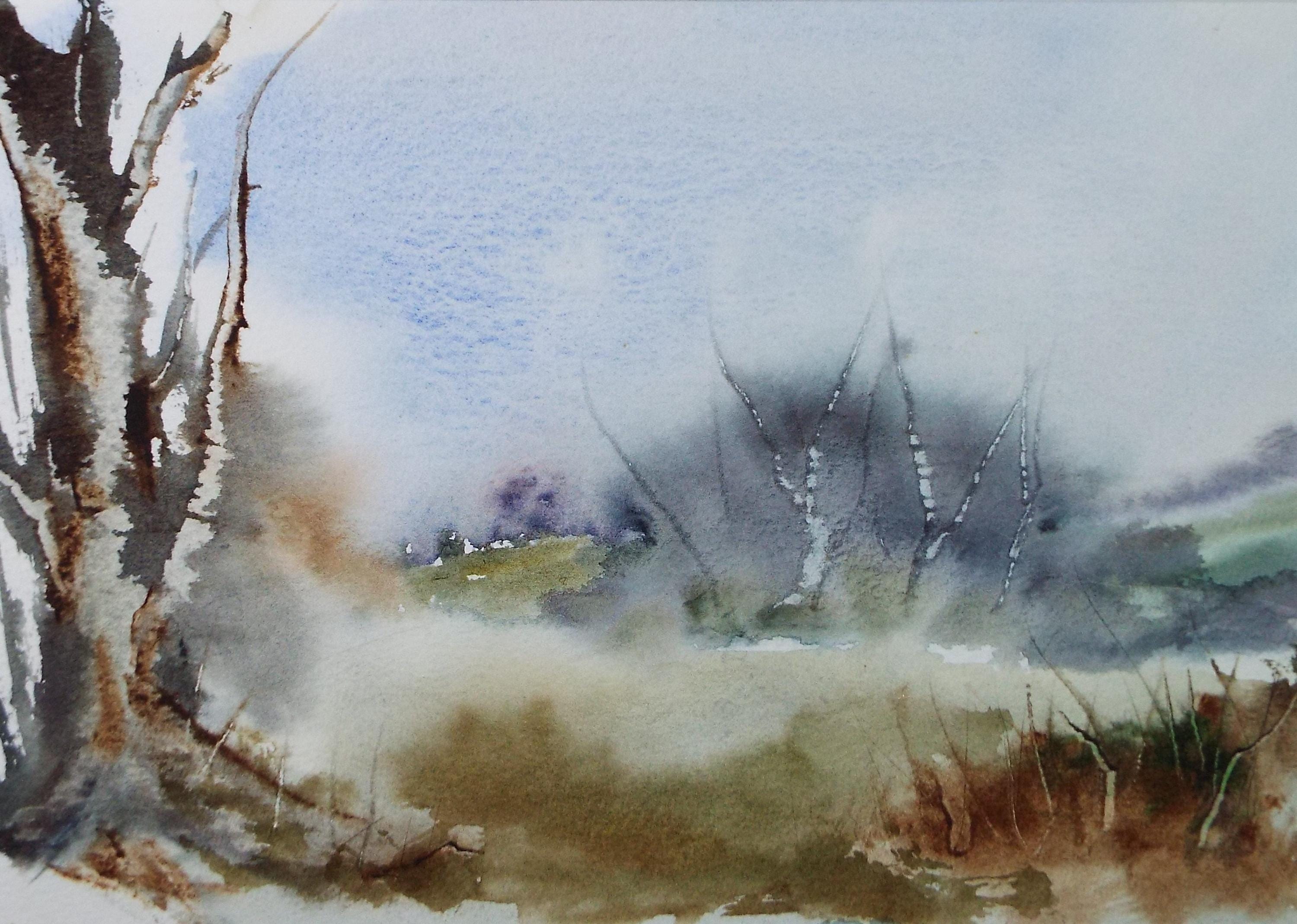 Original Watercolour, 'Woodland Study', Peter Grimer, Dated 1992