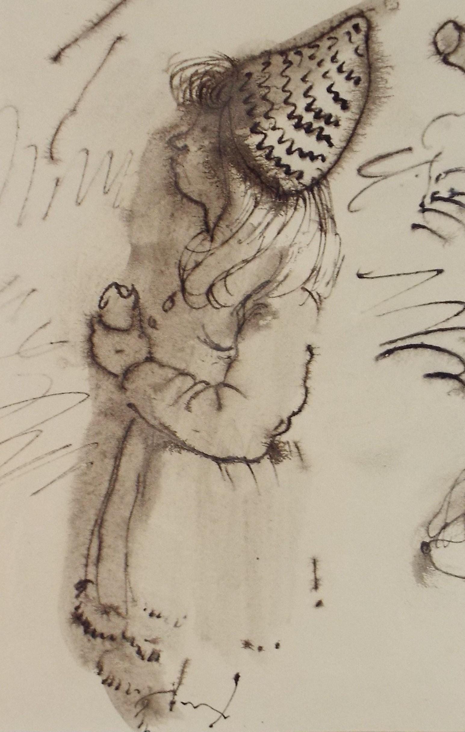 Original Watercolour, 'Standing figure', 1950's, William D Clyne (1922-1981)