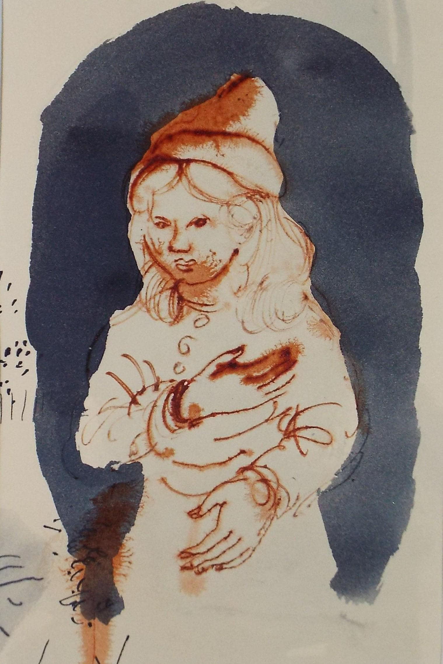 Original Watercolour, 'Standing figure', 1950's, William D Clyne (1922-1981)