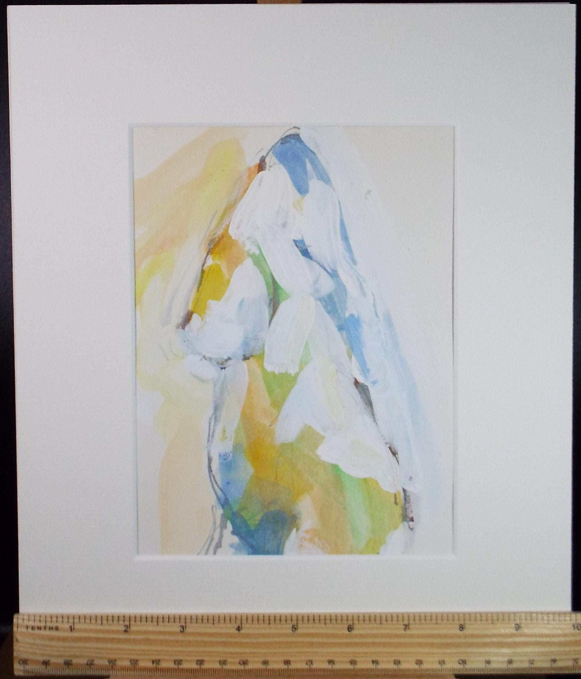 Original Watercolour & gouache, 'Seated Nude', Graham Benton RBSA (1934-2022), Circa 1990's