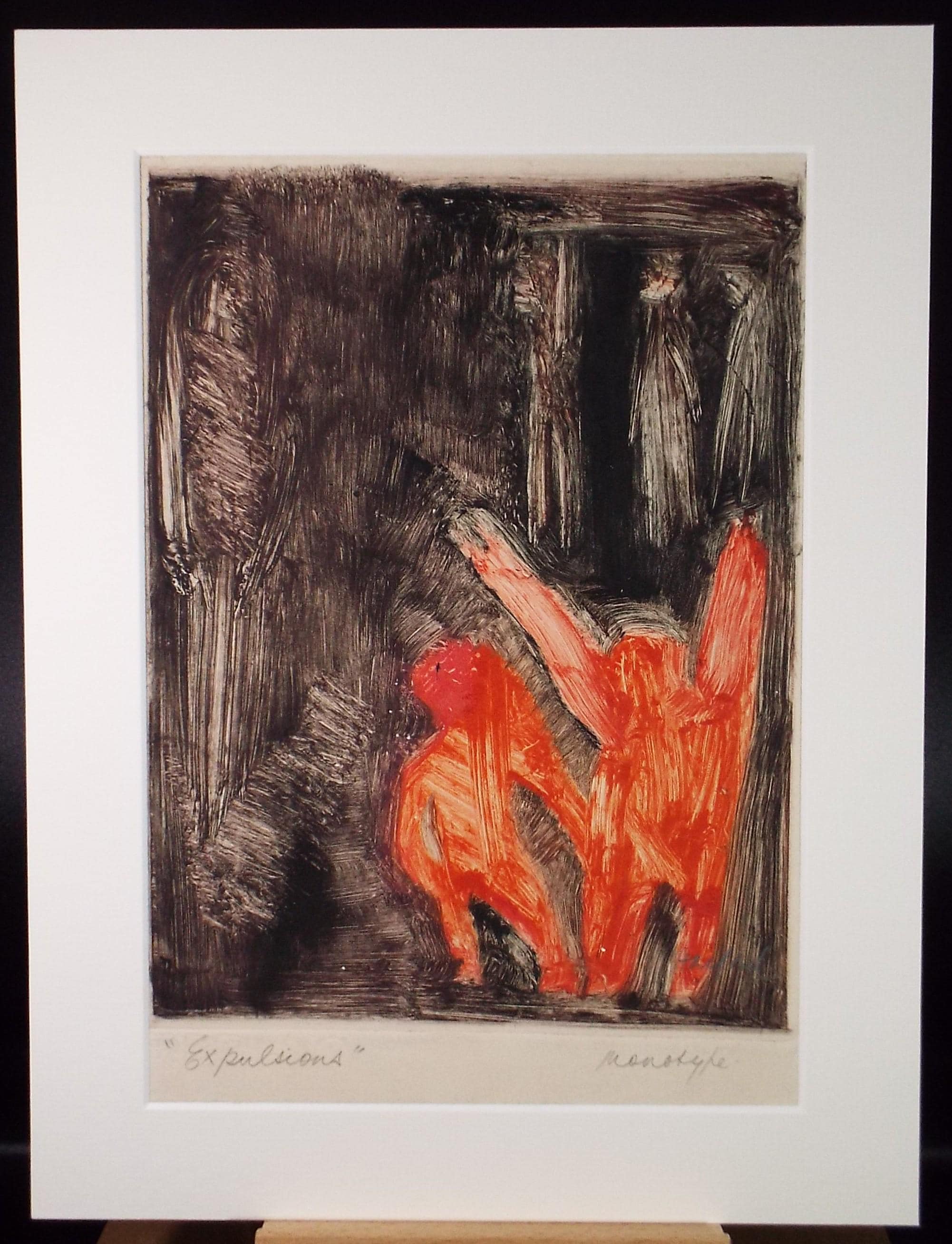 Monotype etching 'Expulsions', Diz Harford, circa 1990's
