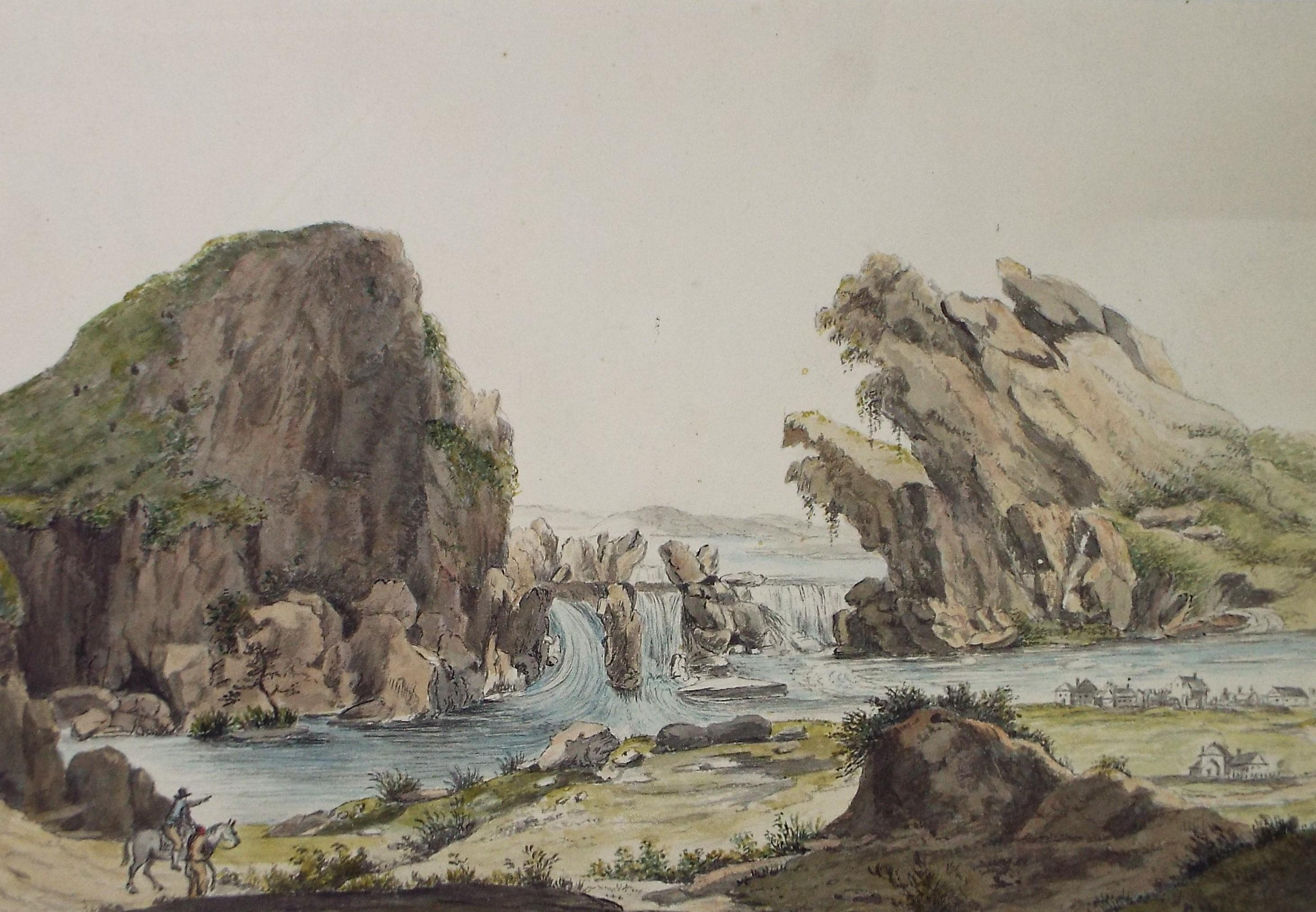 Original Watercolour on Paper, 'Trajan Rocks - Pembrokeshire', Late 19th Century