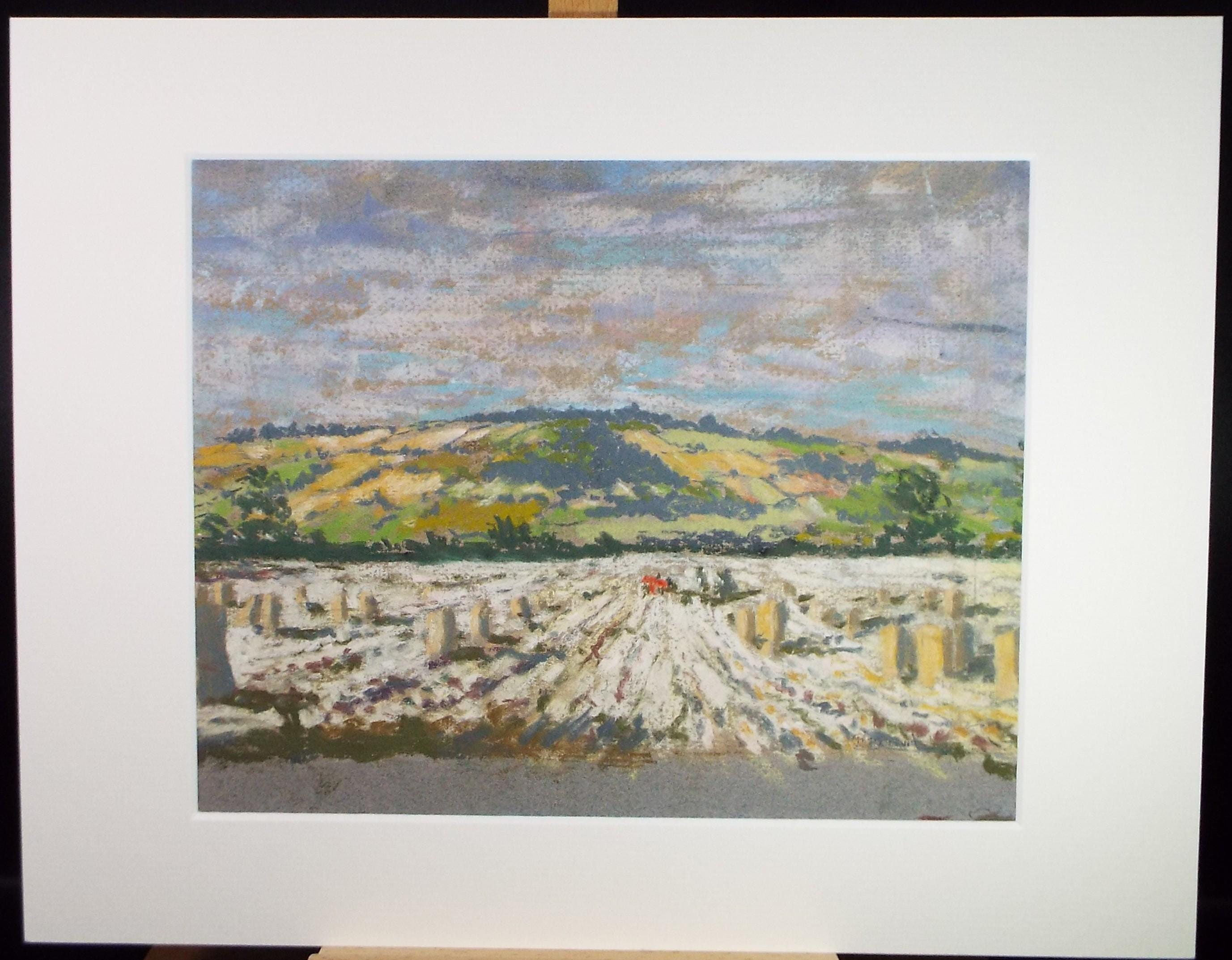 Original Pastel on paper, The Harvest', Circa 1980, Artist Unknown