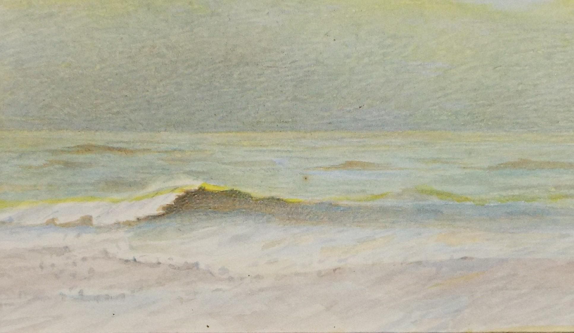Original Watercolour on paper, 'Srascape', Unknown Artist, circa 1920's - Marine Landscape