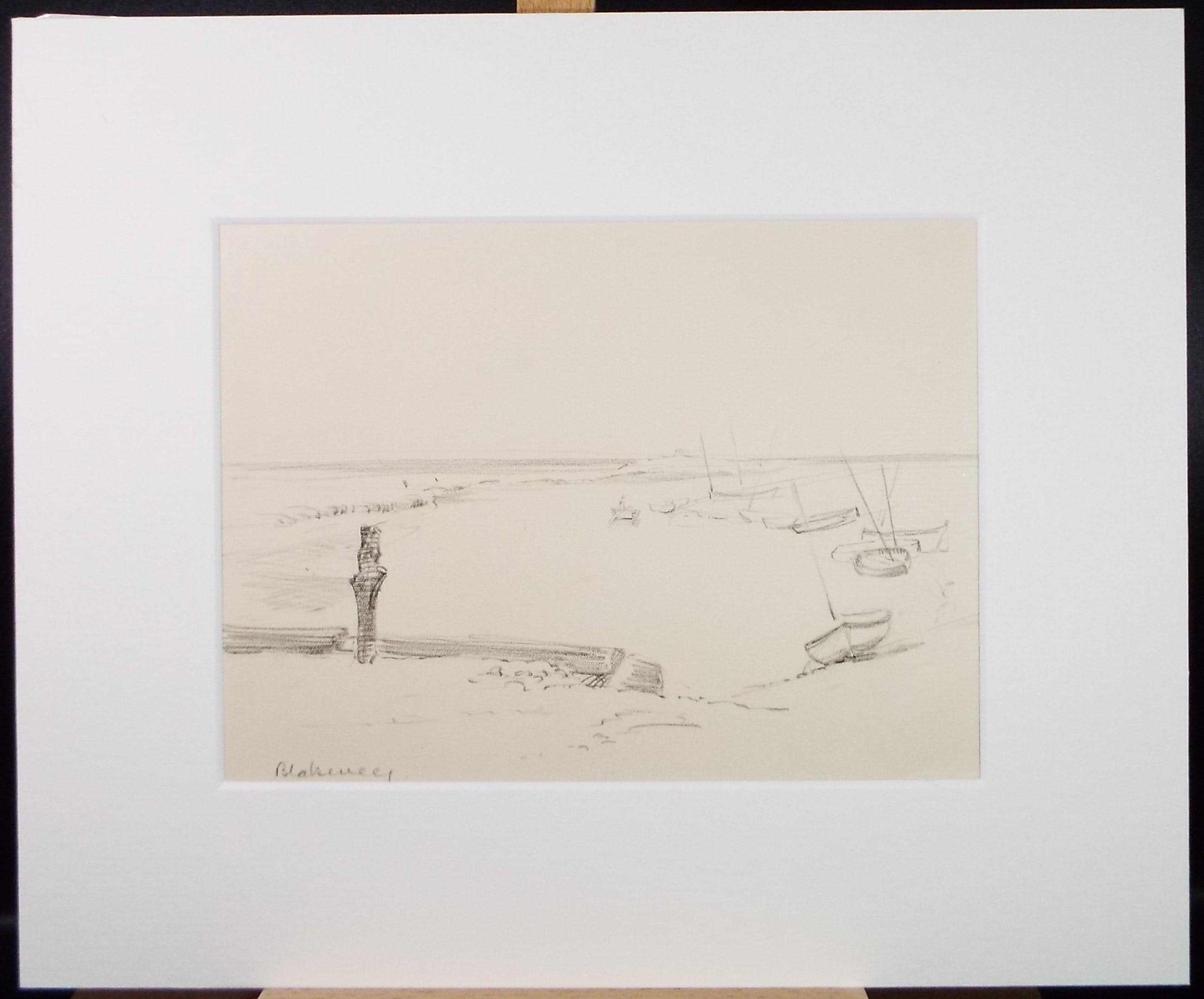 Original Pencil Sketch,'Blakeney', Hilda Burford (1887-1957)