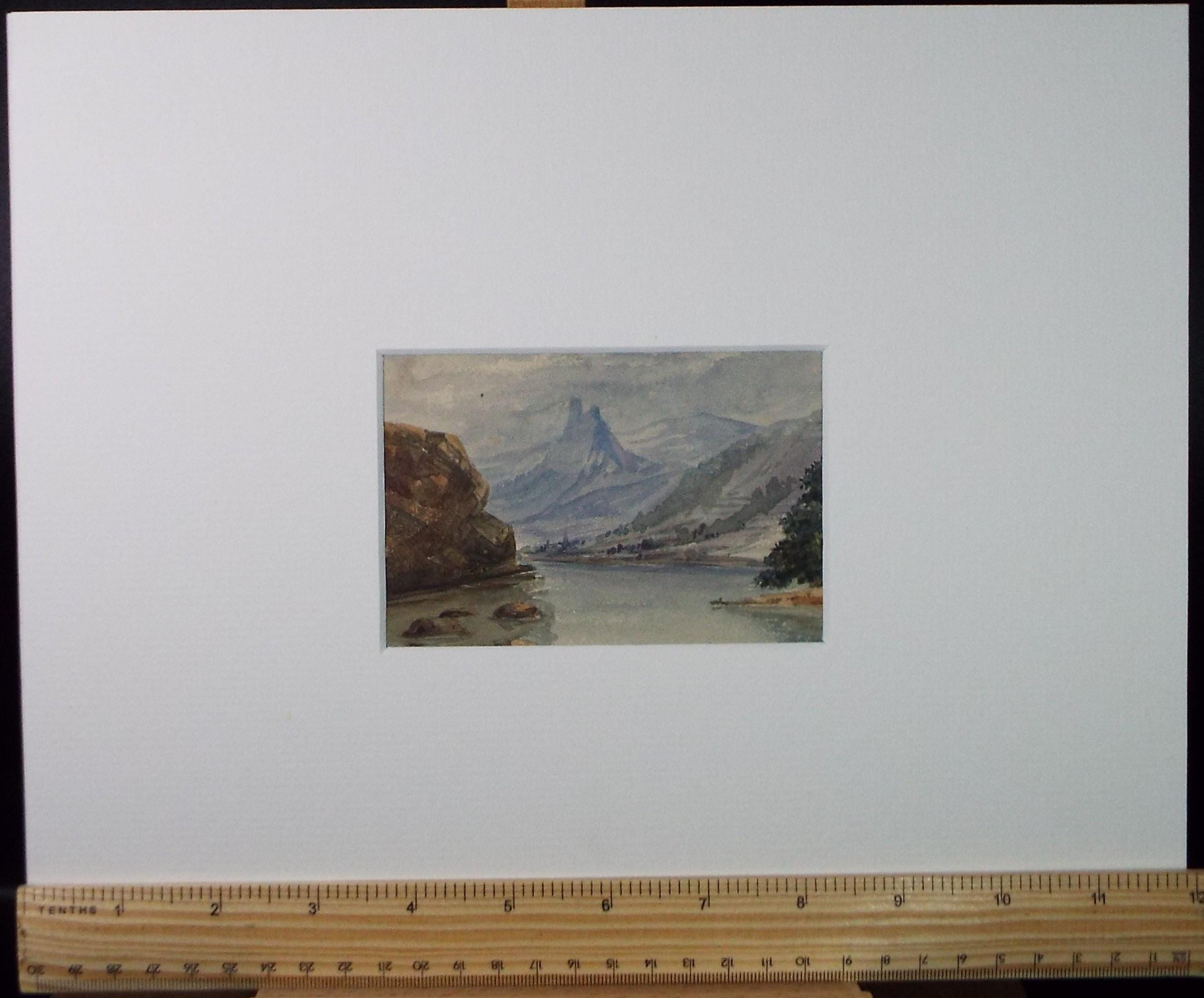 Original Watercolour, 'River Landscape', Late 19th Century, Artist Unknown