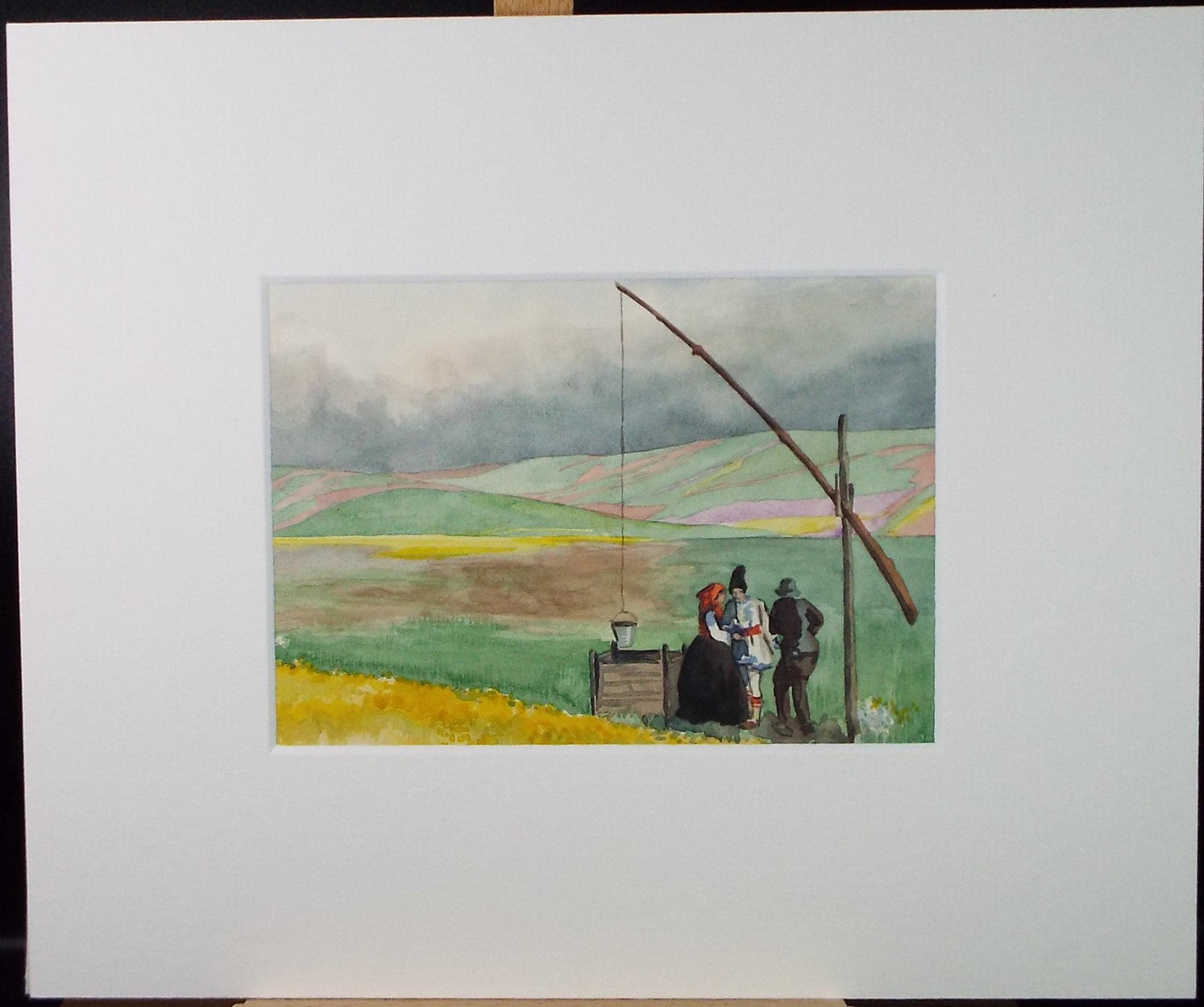 Original Watercolour, 'Near Medgidia, Romania', Circa 1950's, Ivy T. Attwell (1895-1985)