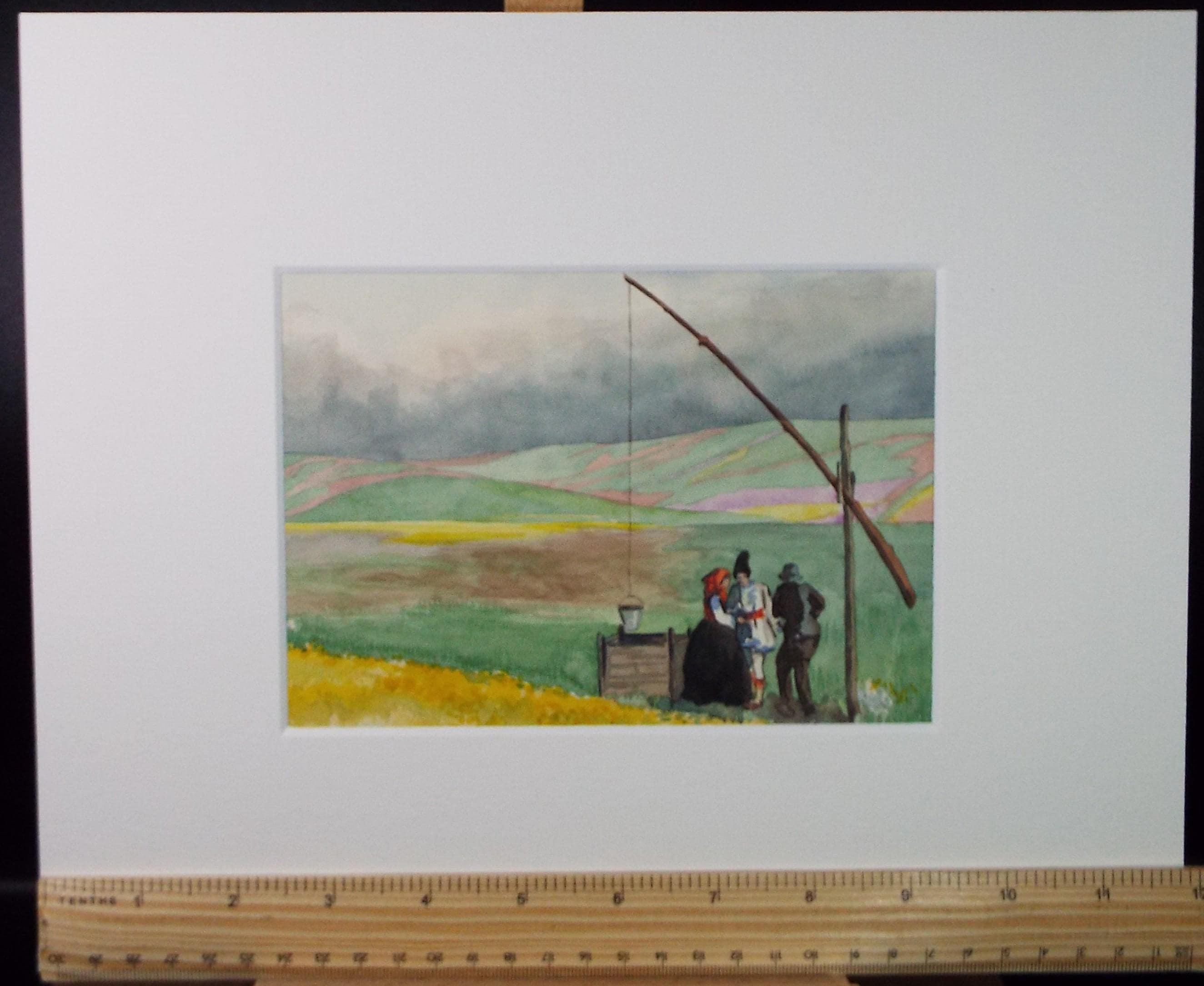 Original Watercolour, 'Near Medgidia, Romania', Circa 1950's, Ivy T. Attwell (1895-1985)