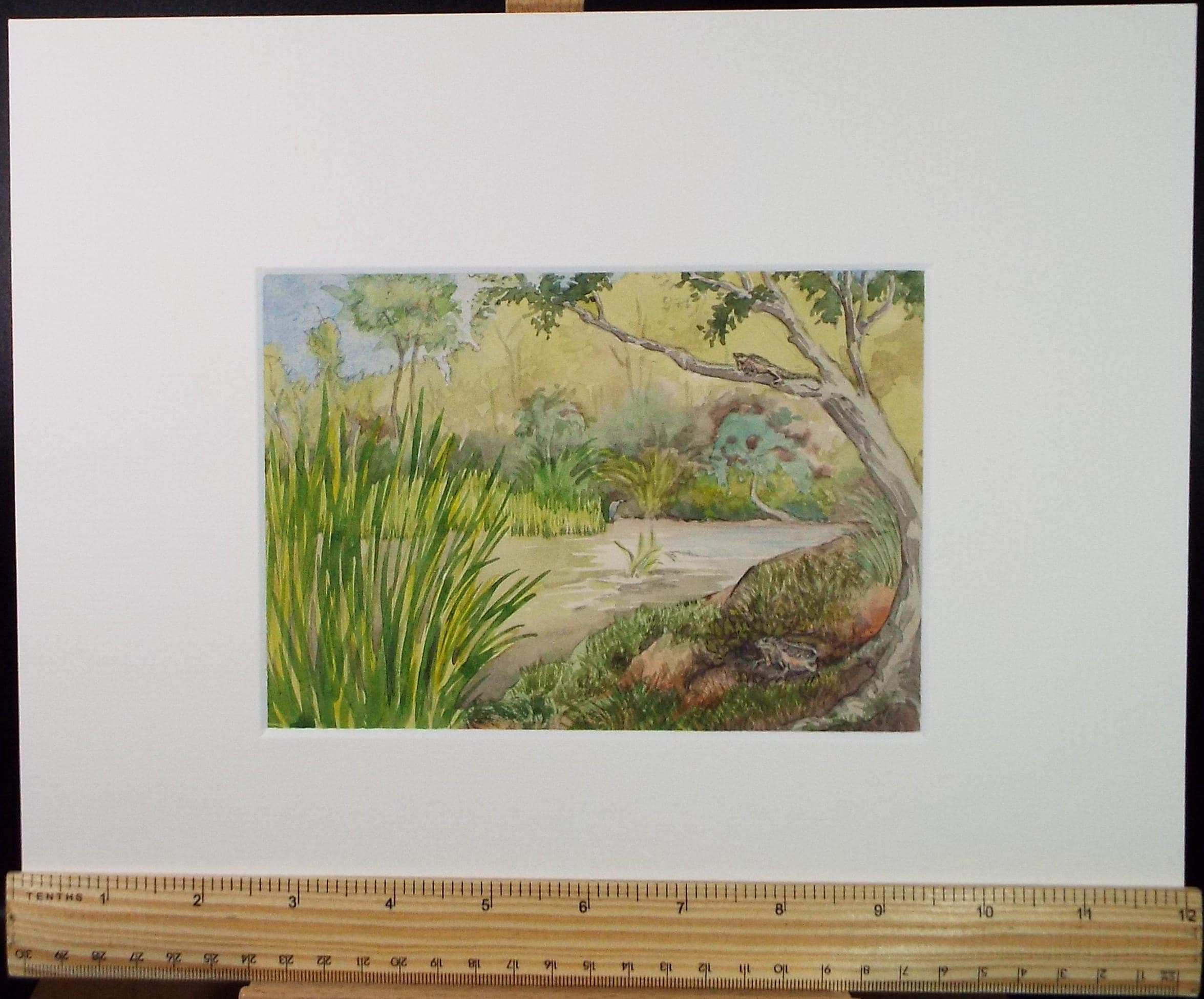 Original Watercolour, 'Tropical Landscape', Circa 1950's, Ivy T. Attwell (1895-1985)
