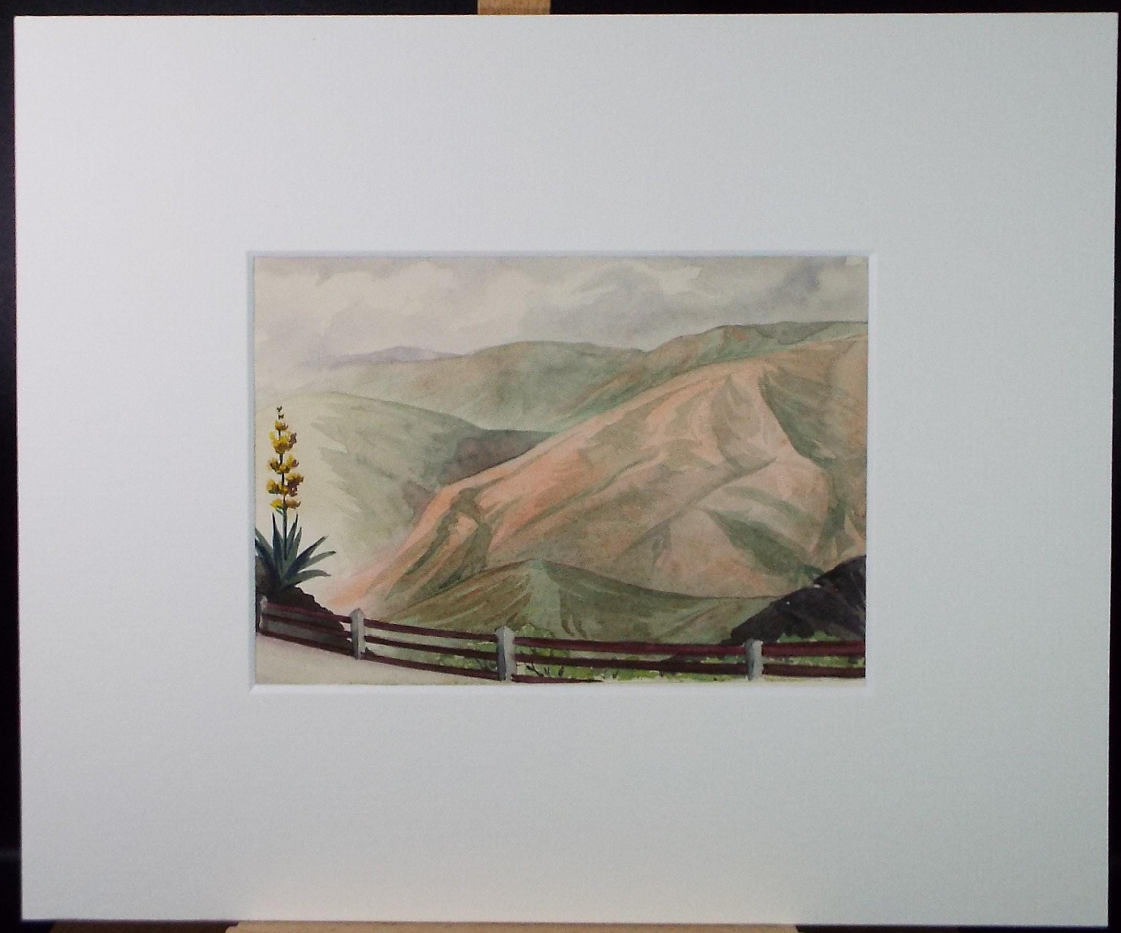 Original Watercolour, 'Mountainous Landscape', Circa 1950's, Ivy T. Attwell (1895-1985)