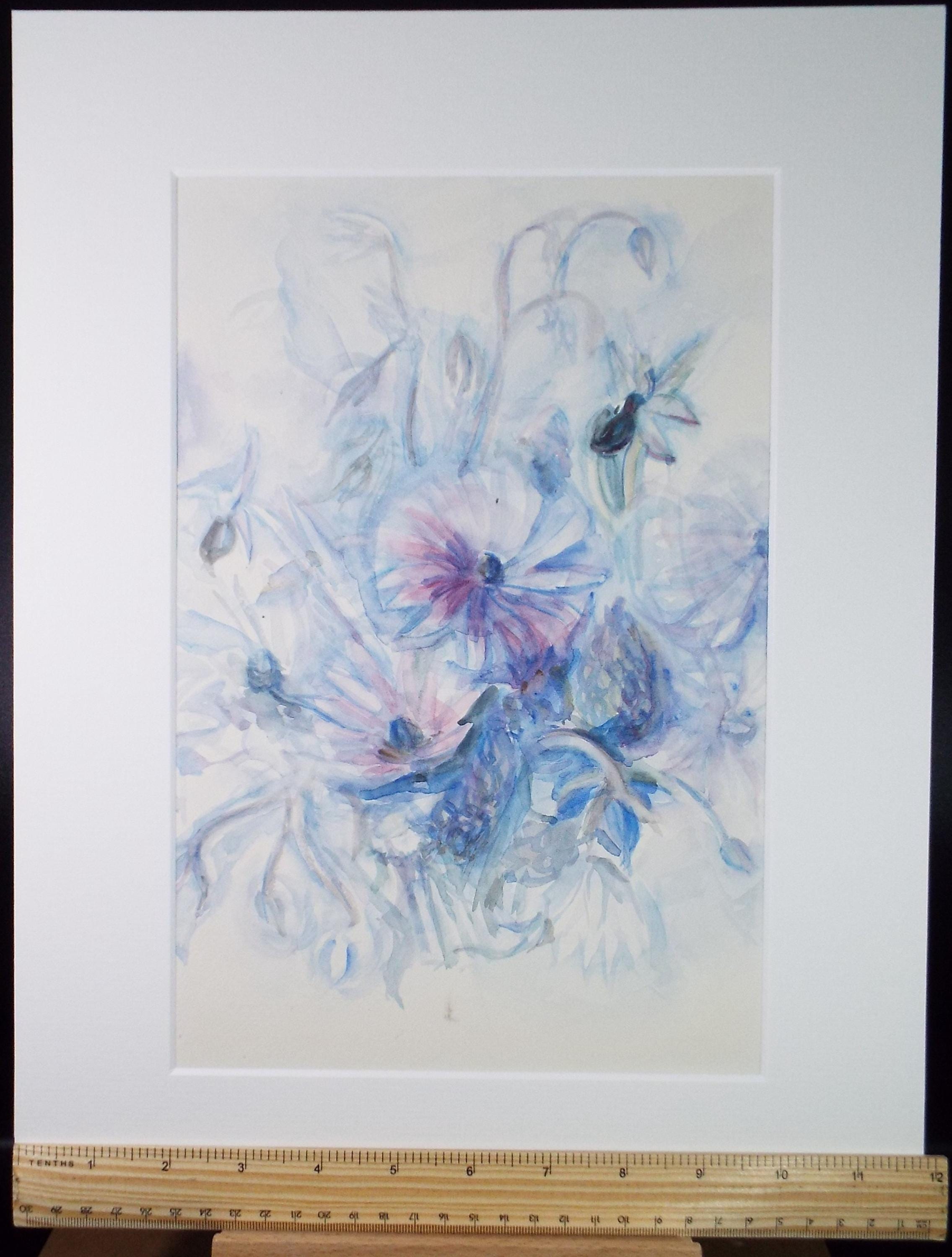 Original Watercolour, 'Still life of flowers', Dated 1971, Mildred Lockyer