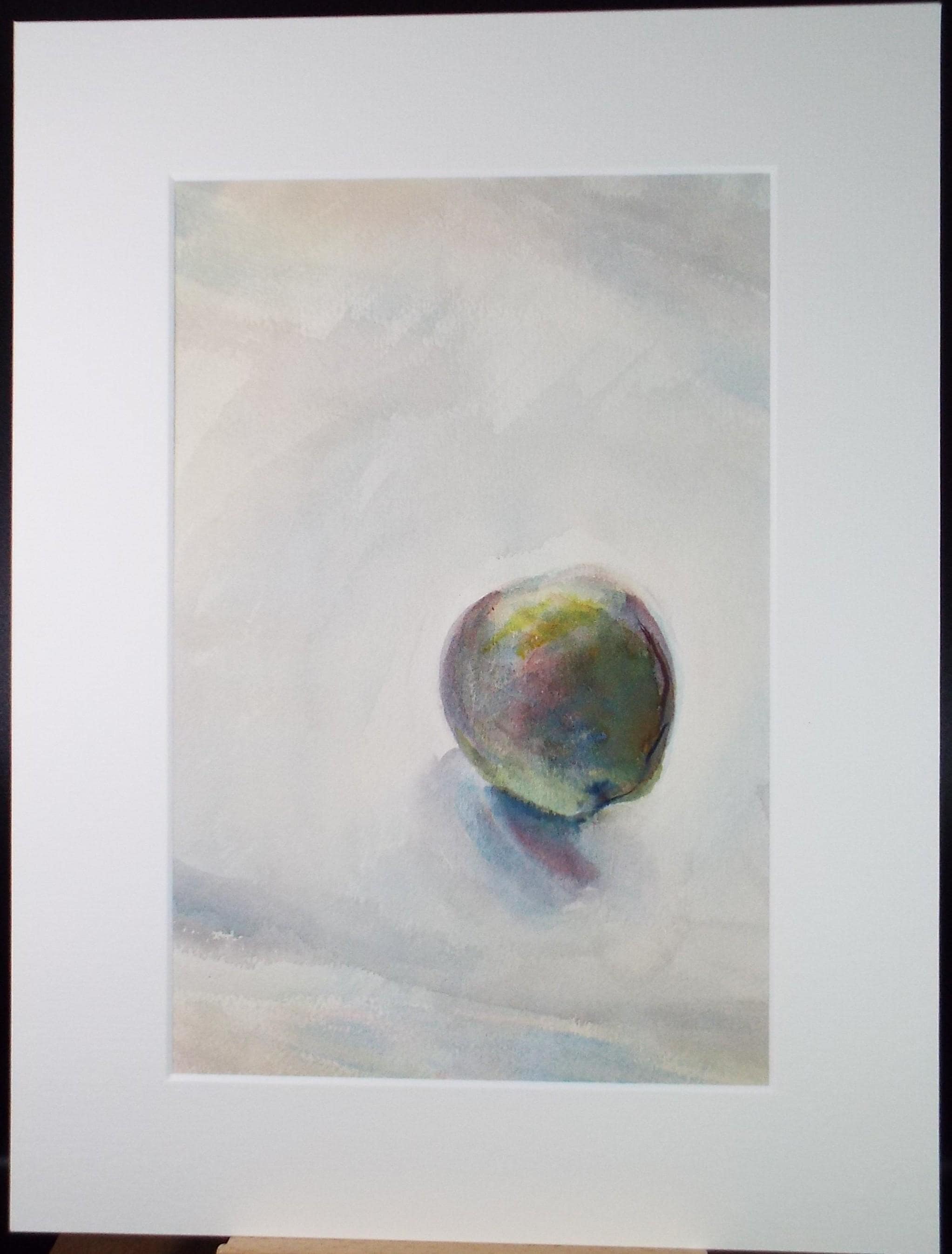 Original Watercolour on Paper, 'Study of an apple', Circa 1970's, Mildred Lockyer