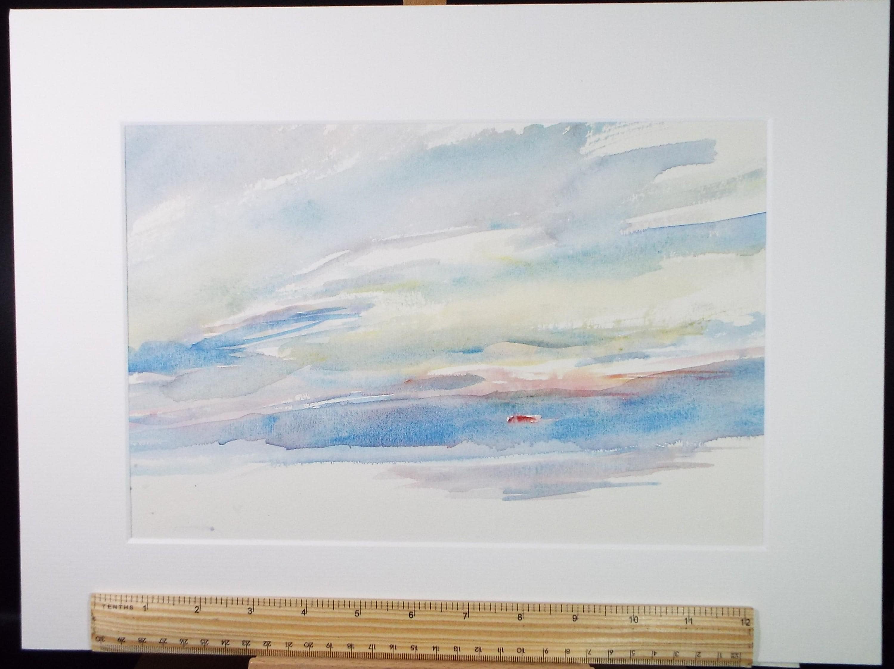 Original Watercolour on Paper, 'Sunrise', Circa 1970's, Mildred Lockyer
