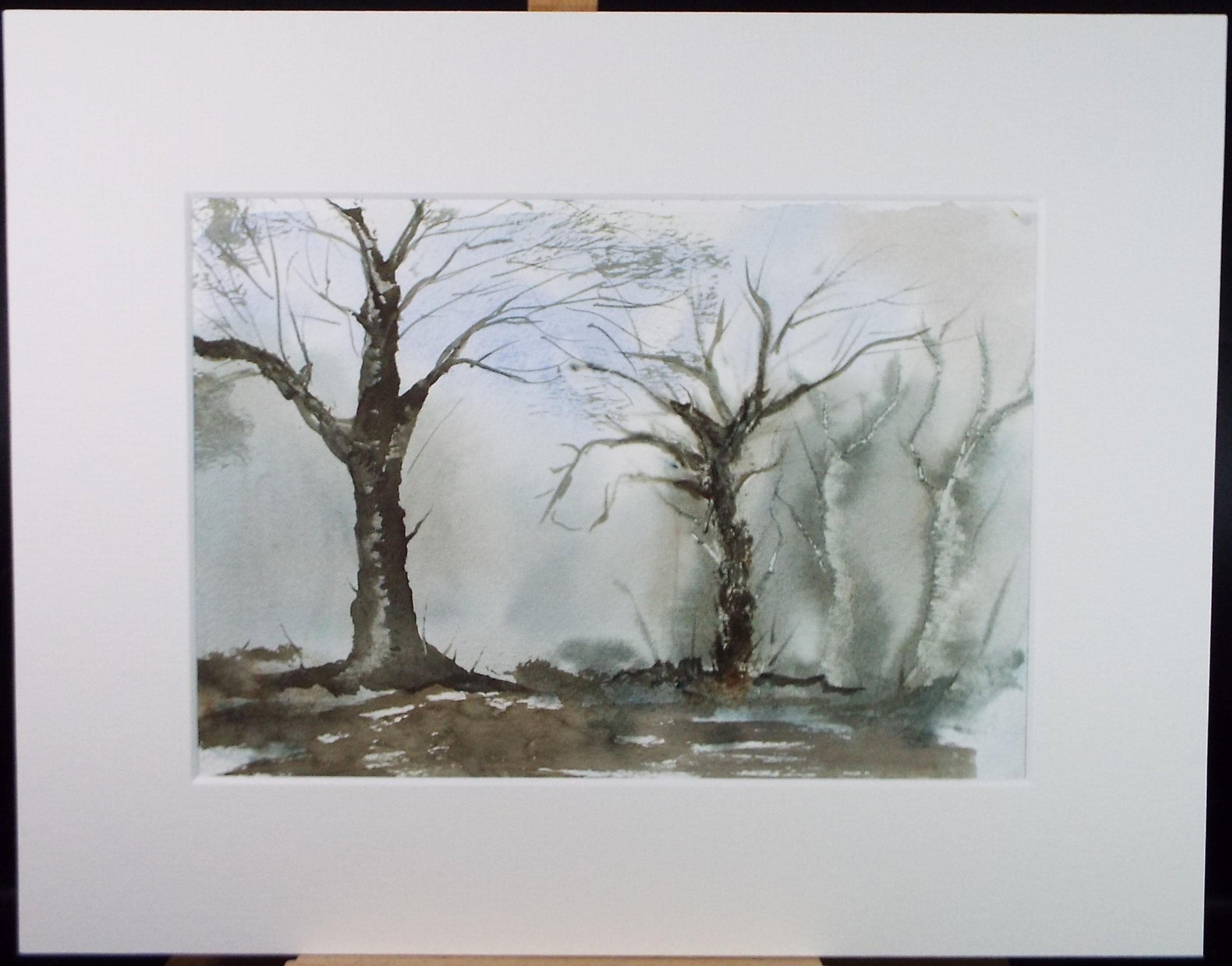 Original Watercolour, 'A Study of Trees', Peter Grimer, Dated 1992