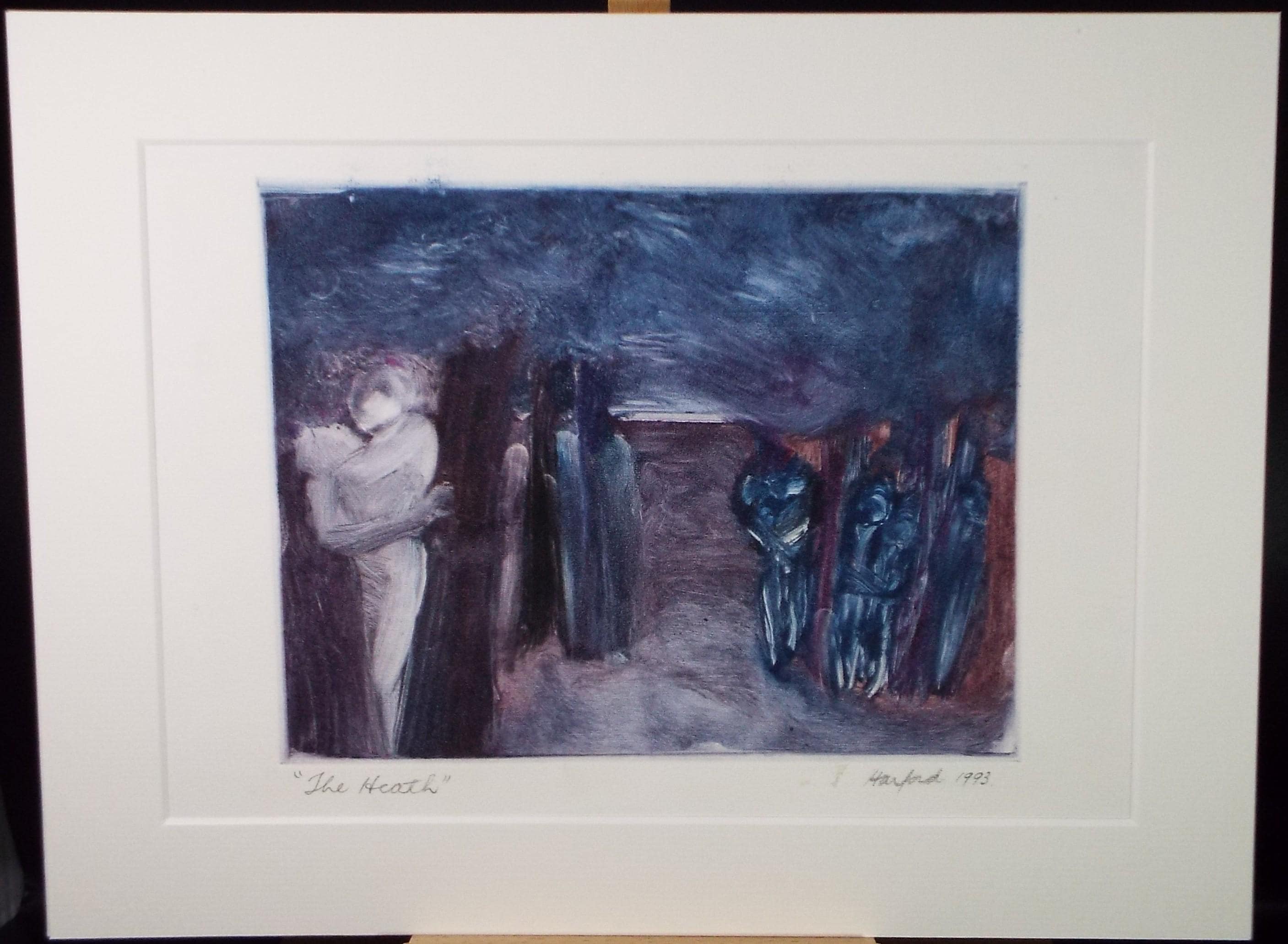 Monotype etching 'The Heath', Diz Harford, signed and dated 1993