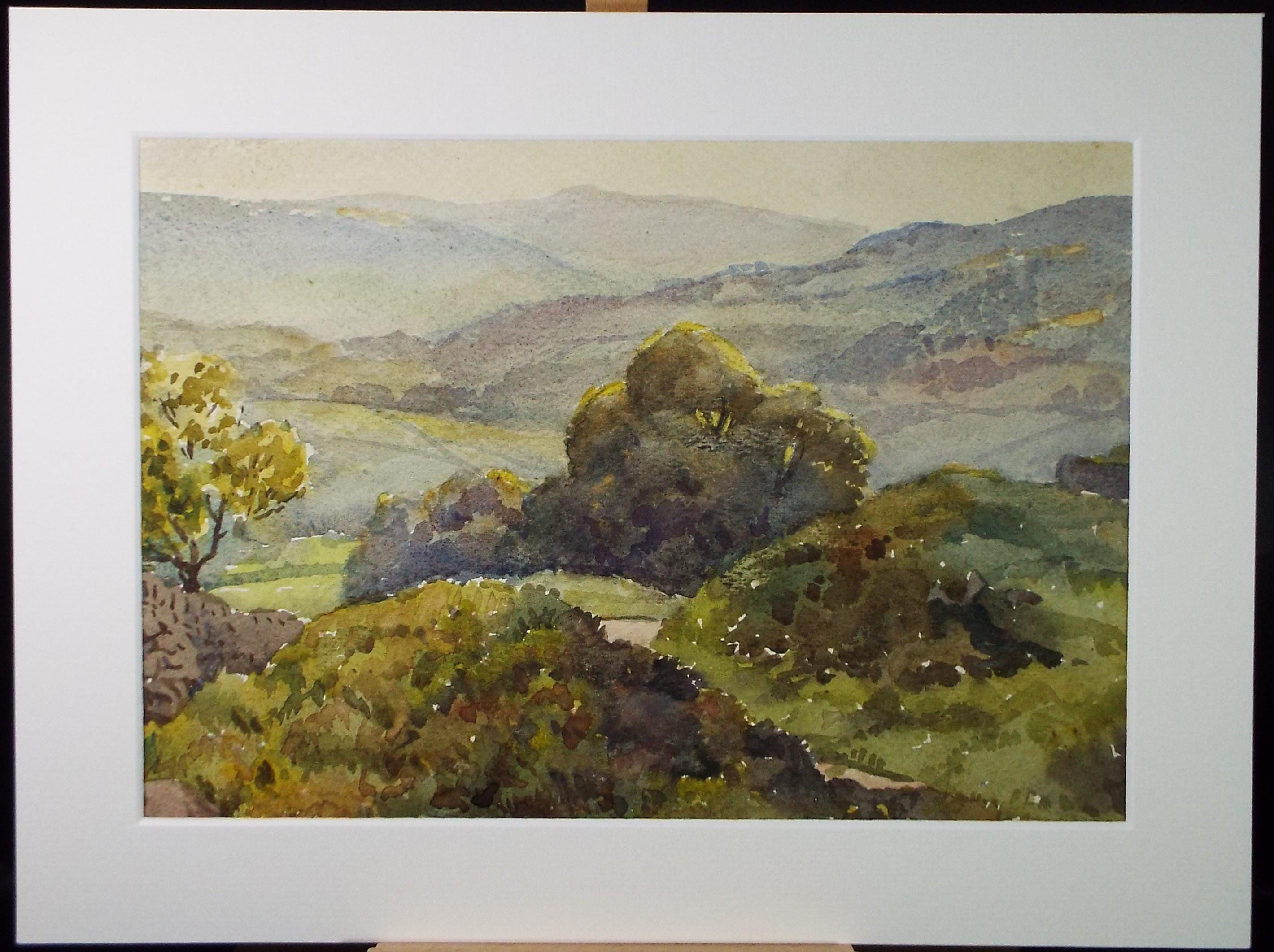 Original Watercolour 'Green Landscape', Circa 1950's, Richard A Siddall
