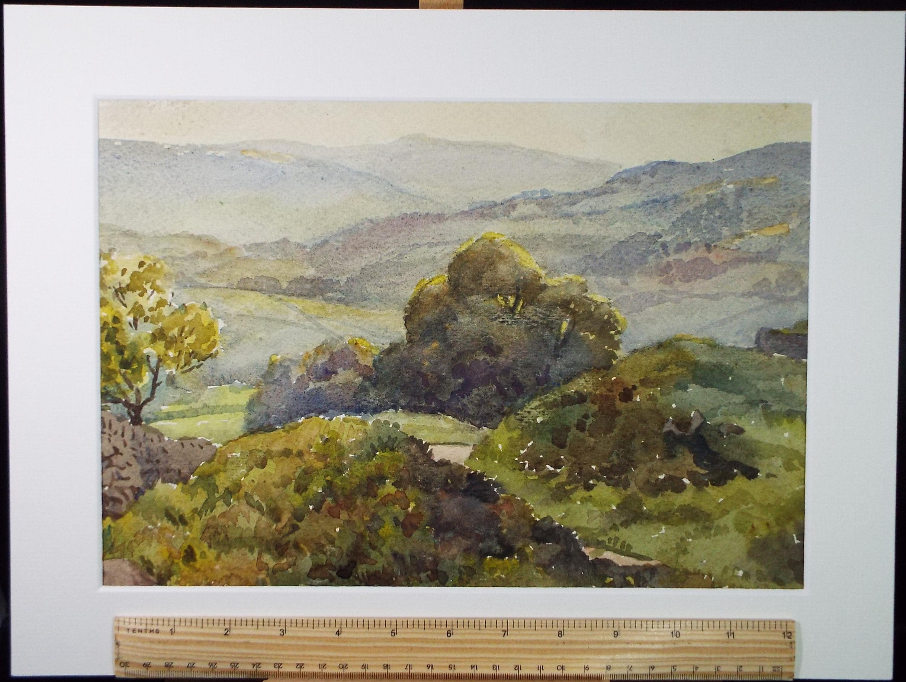Original Watercolour 'Green Landscape', Circa 1950's, Richard A Siddall
