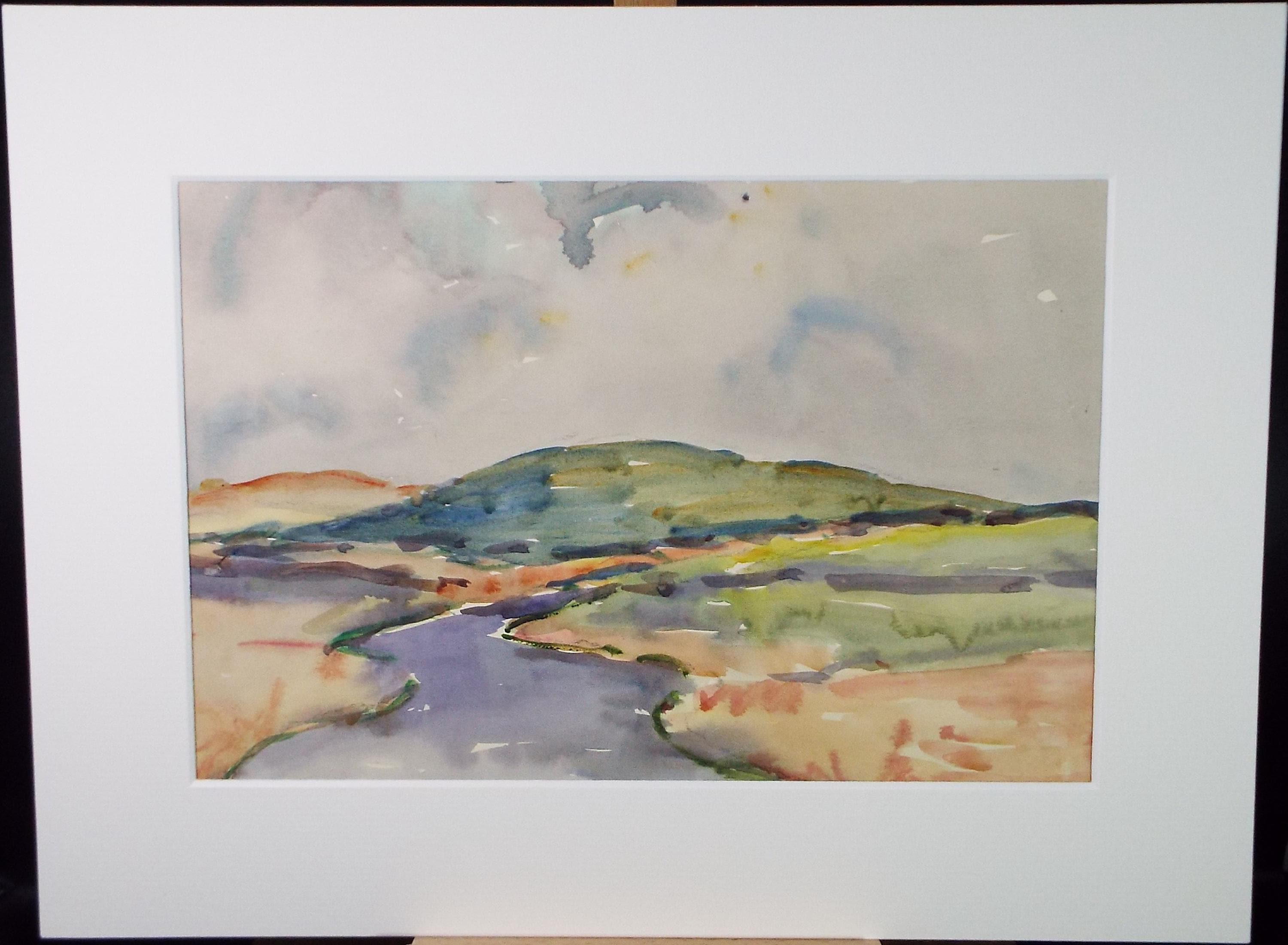 Original Watercolour, 'Cornish Landscape View', Circa 1950's , George Manning-Sanders (1881-1953)