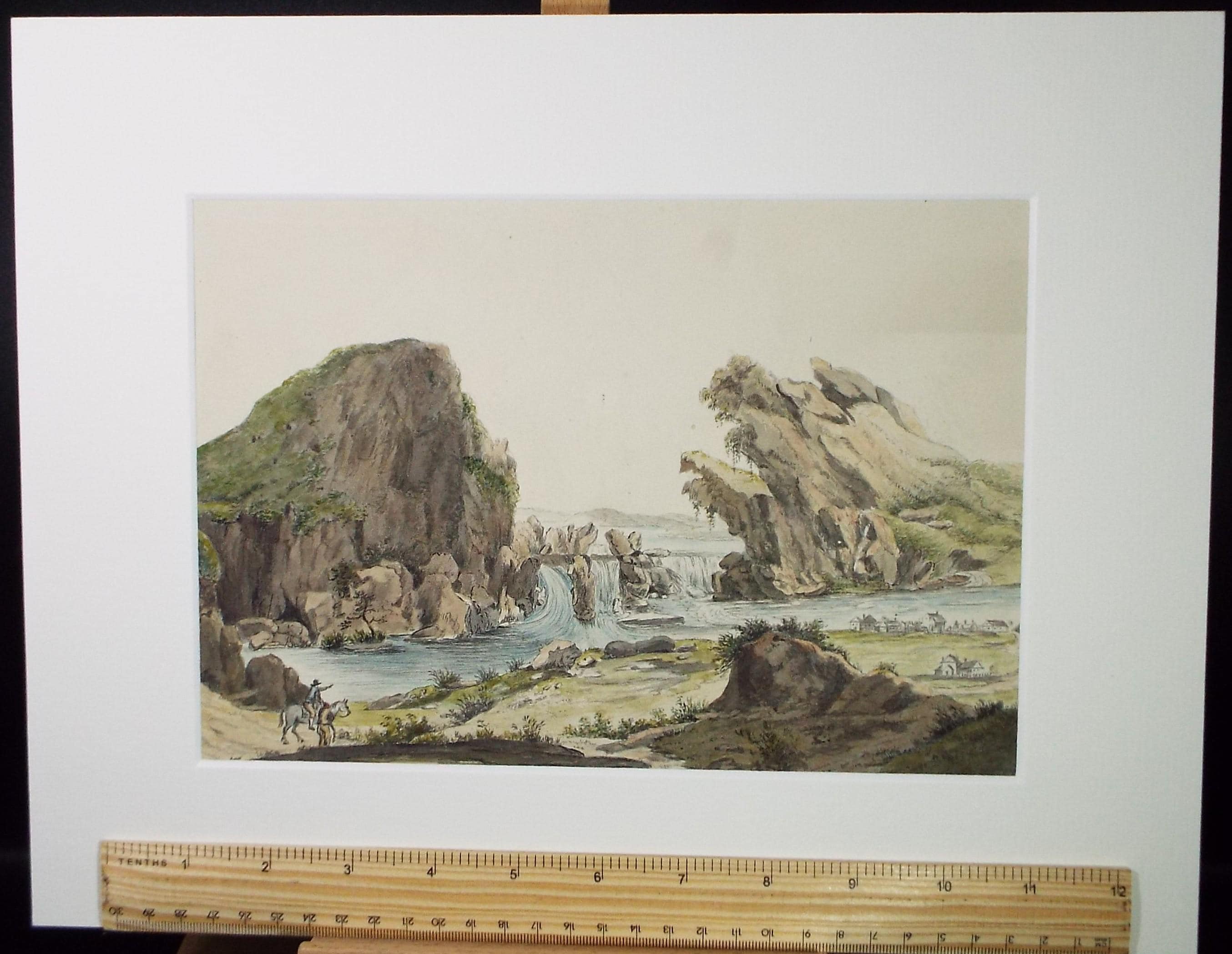 Original Watercolour on Paper, 'Trajan Rocks - Pembrokeshire', Late 19th Century