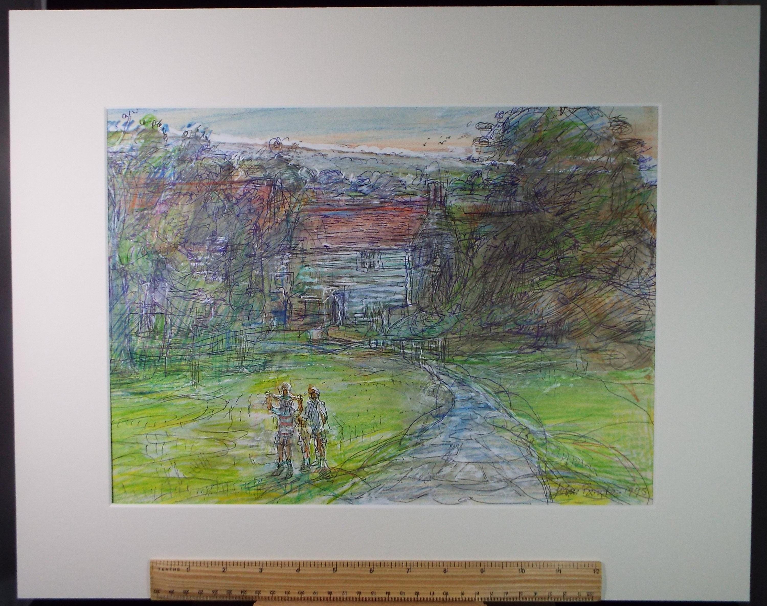Original Mixed Media, 'Bateman's (Kipling) Sussex', John Gilbey Bowles (1929-2011), Dated 1995