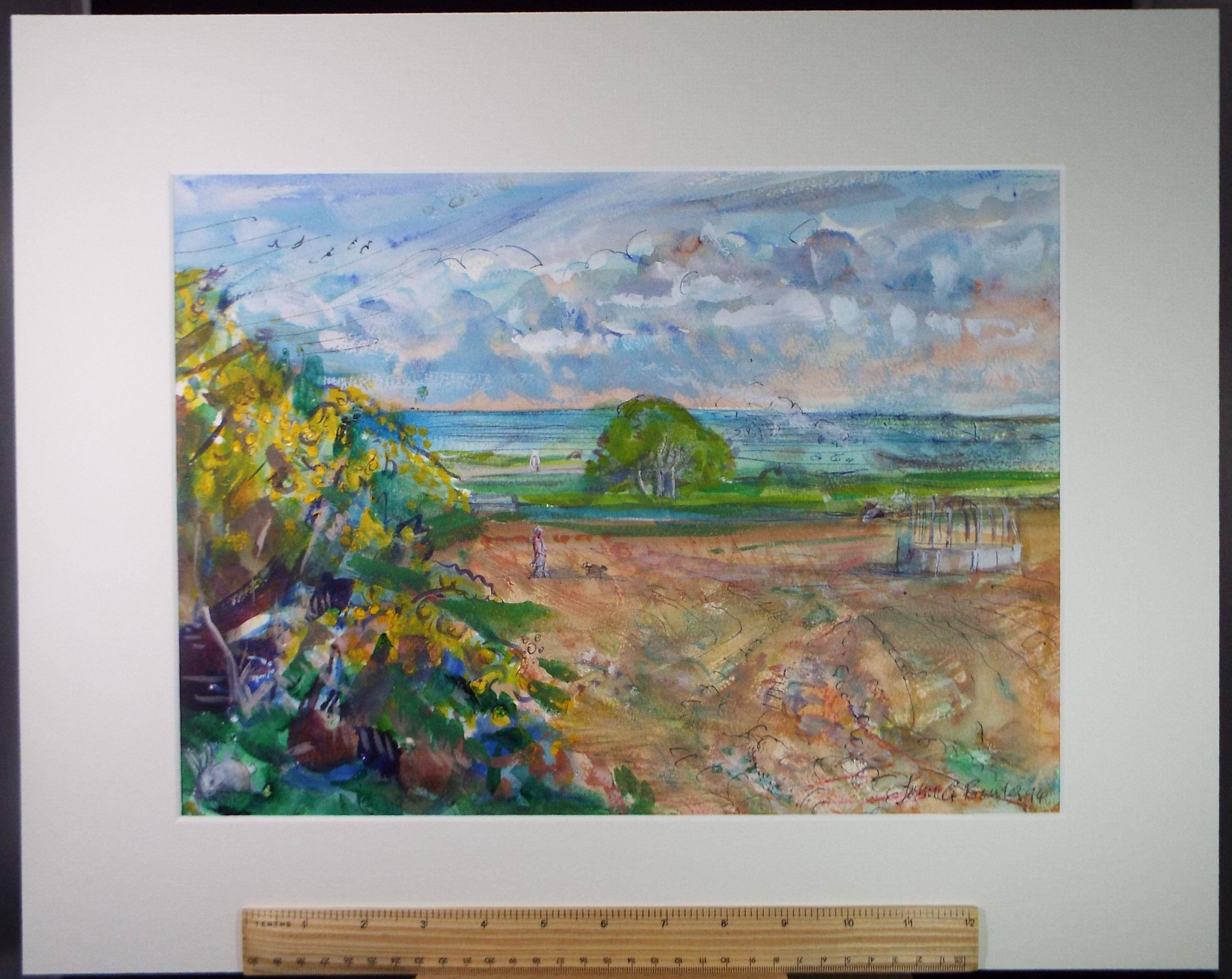 Original Watercolour & Gouache, 'Early Spring- Barnstable', John Gilbey Bowles (1929-2011), Dated 1994