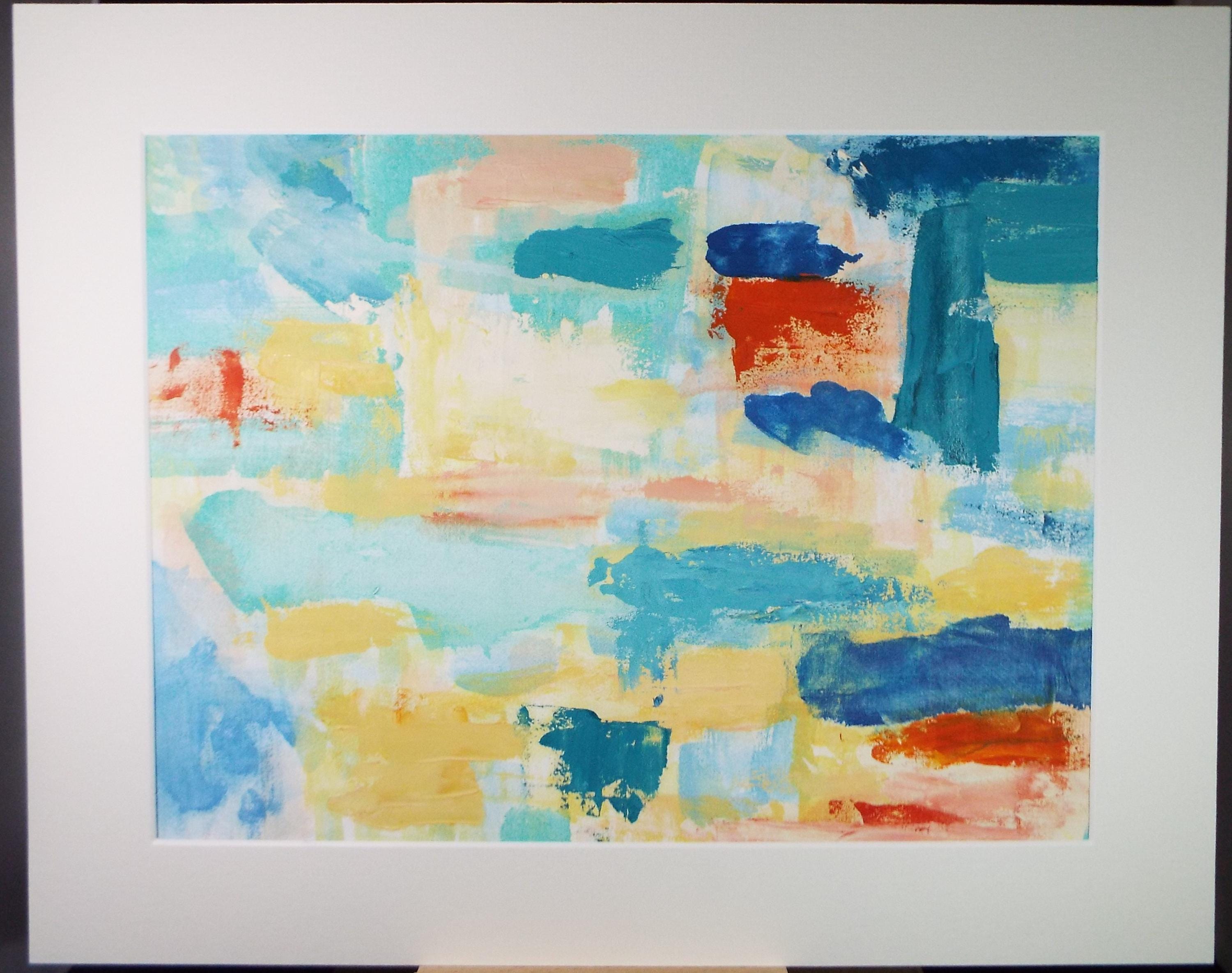 Original Oil & Acrylic on Canvas, 'Multicolour Abstract', Late 20th Century, Marie Edith Banks (British, b. 1943)