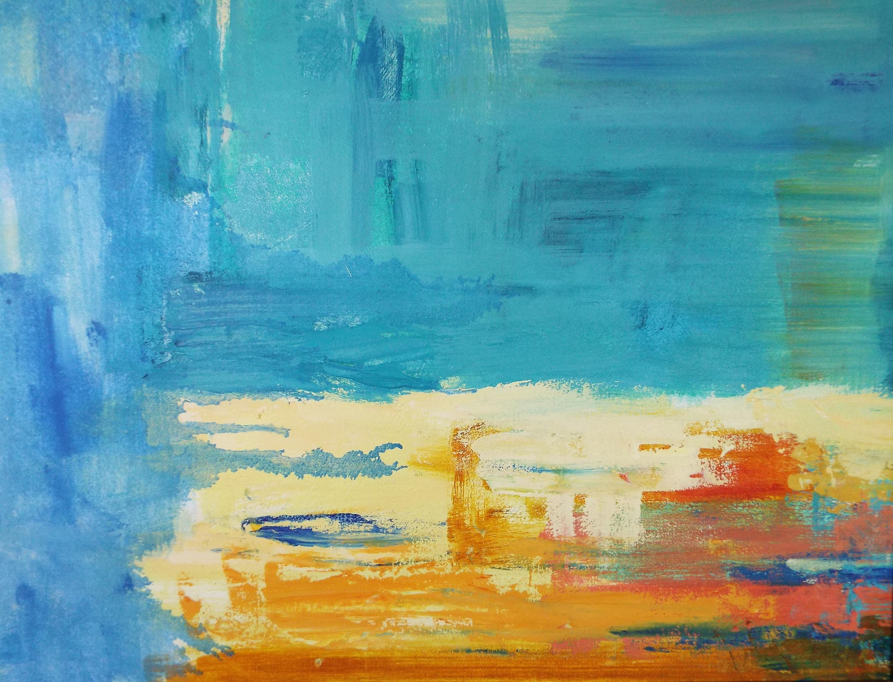 Original Oil & Acrylic on Canvas, 'Multicolour Abstract', Late 20th Century, Marie Edith Banks (British, b. 1943)
