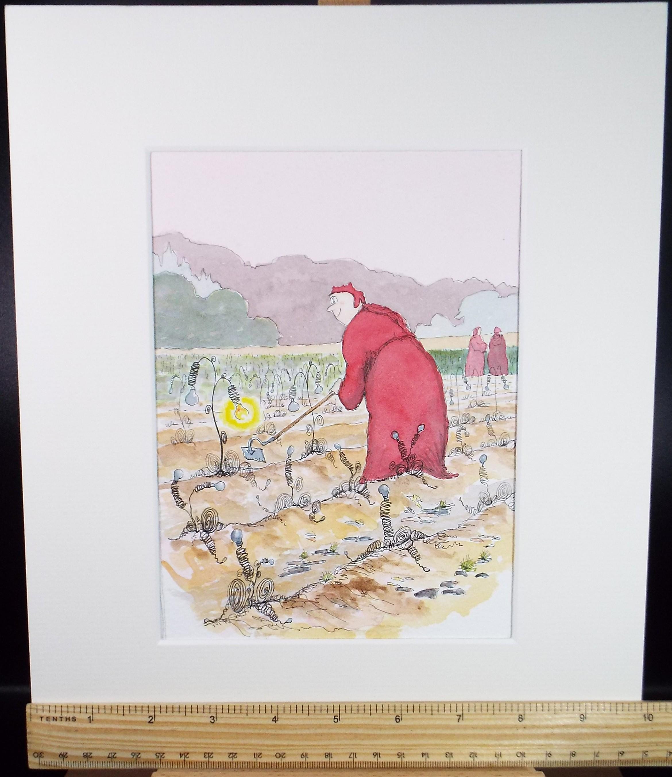 Original Watercolour, 'Spring Bulbs', Dated 2004, artist unknown