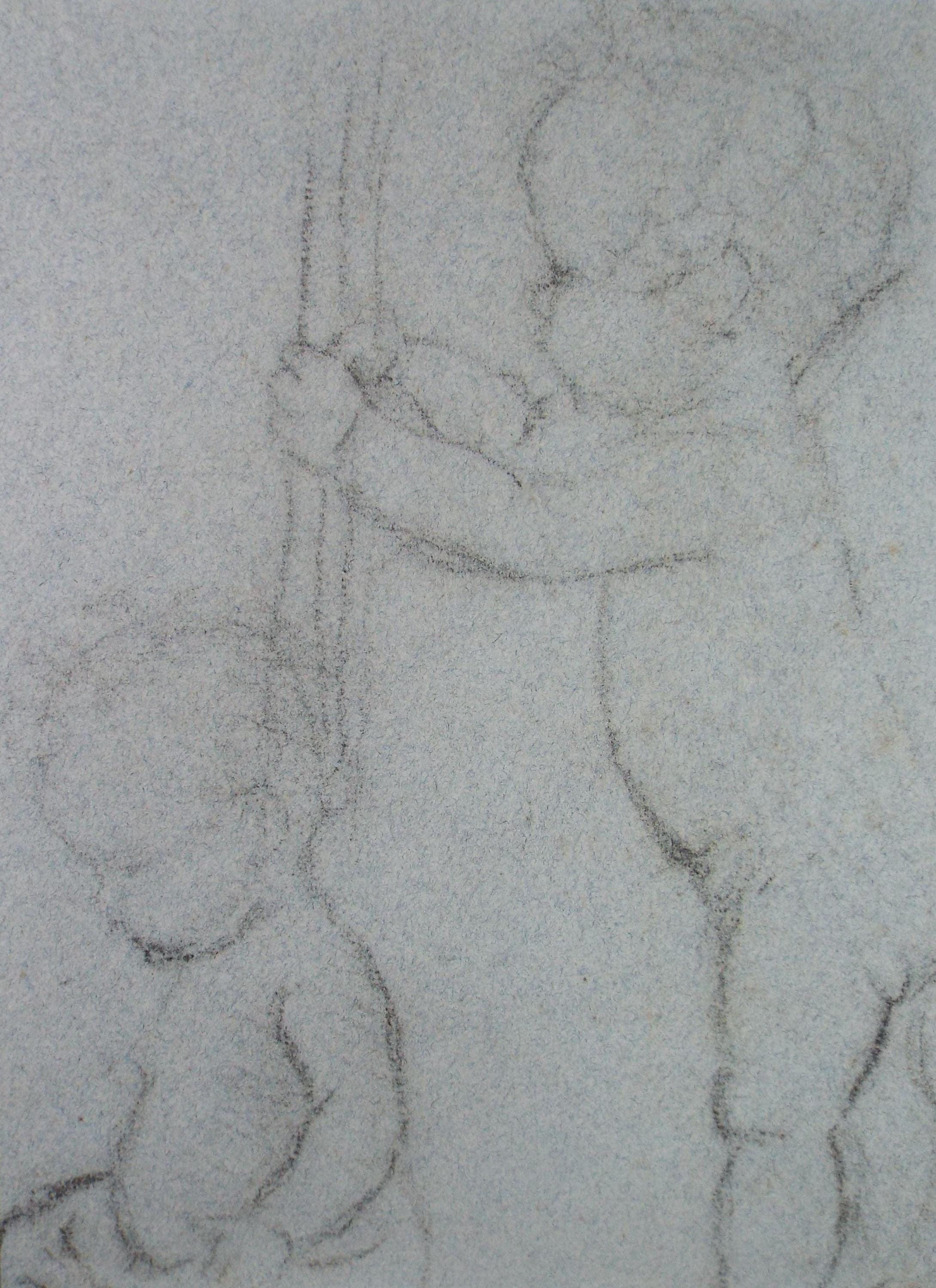 Original Conte sketch, 'Young Child Study', Susan Beatrice Pearce (1878-1980), Circa 1920
